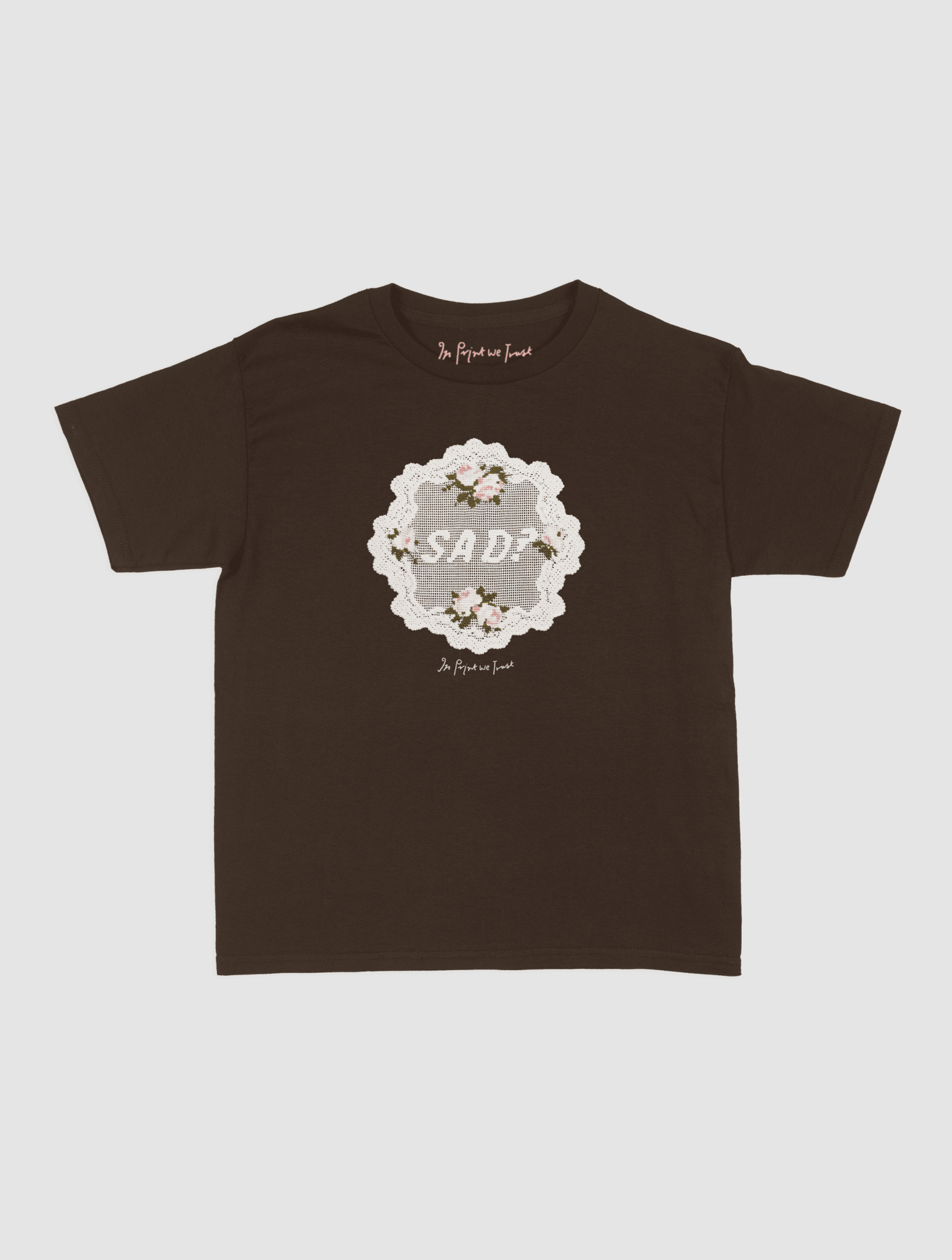 sad? crochet baby tee - In Print We Trust