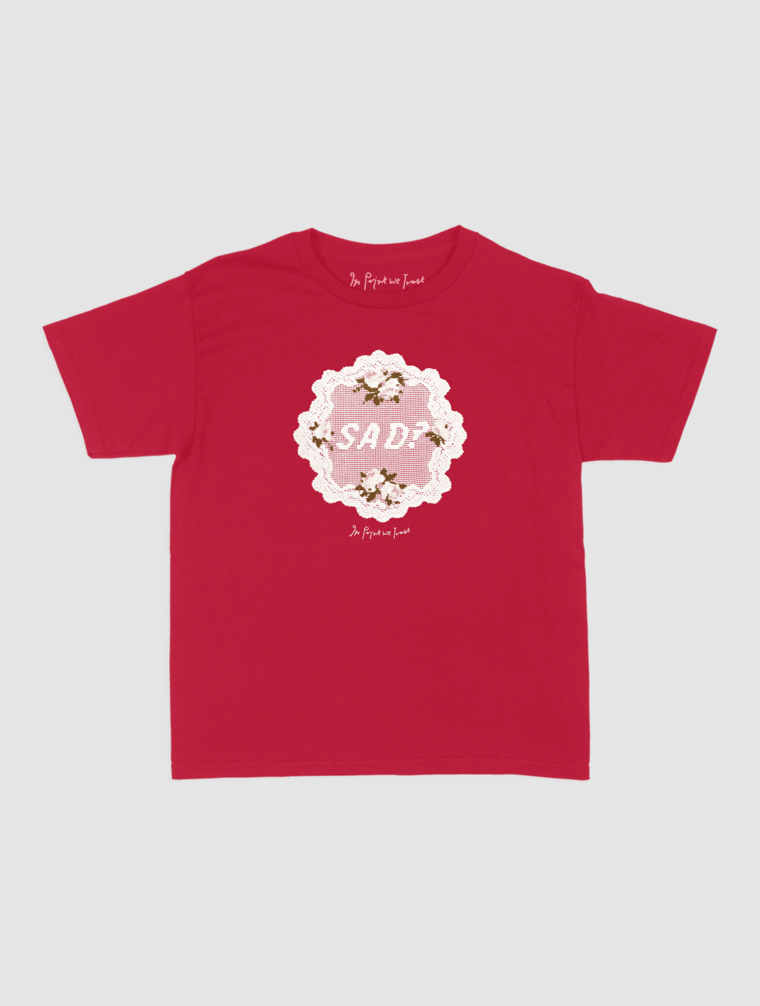 sad? crochet baby tee - In Print We Trust