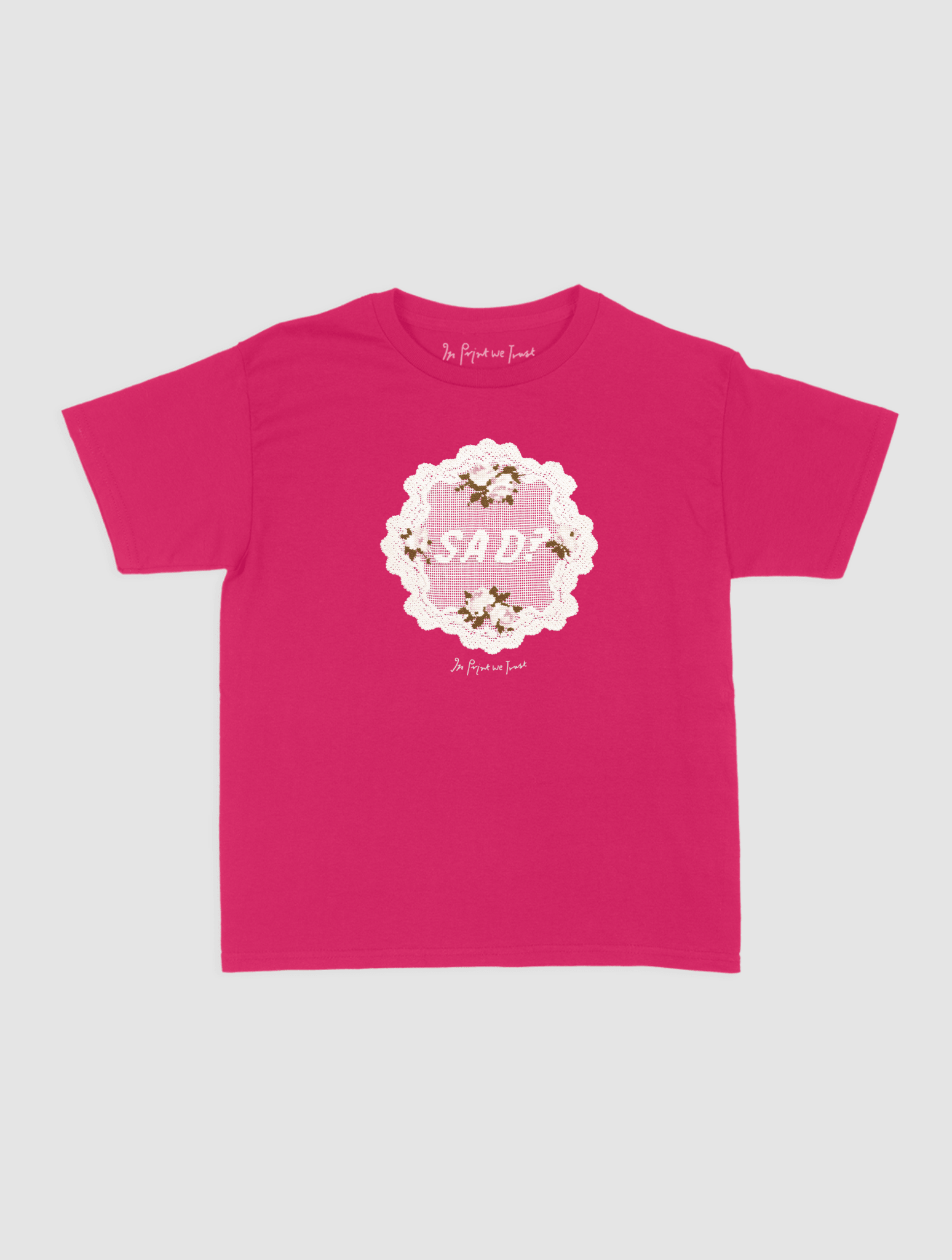 sad? crochet baby tee - In Print We Trust