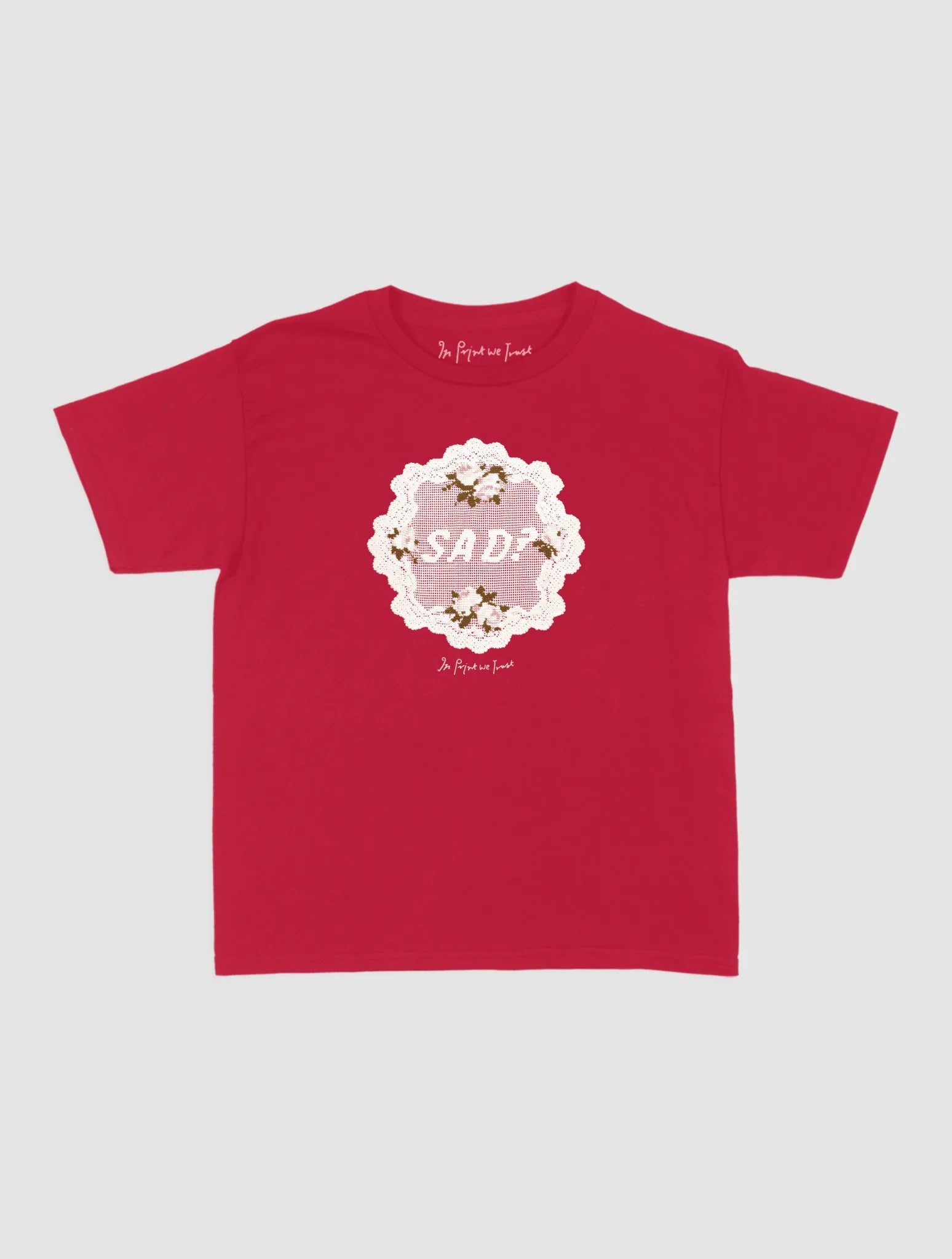 sad? crochet baby tee - In Print We Trust
