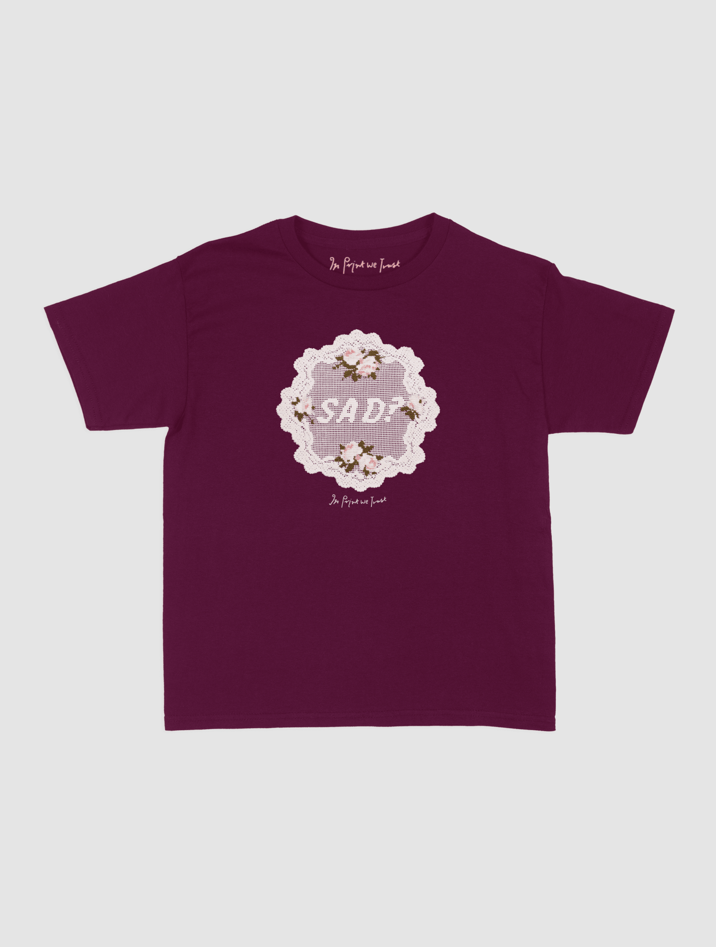 sad? crochet baby tee - In Print We Trust