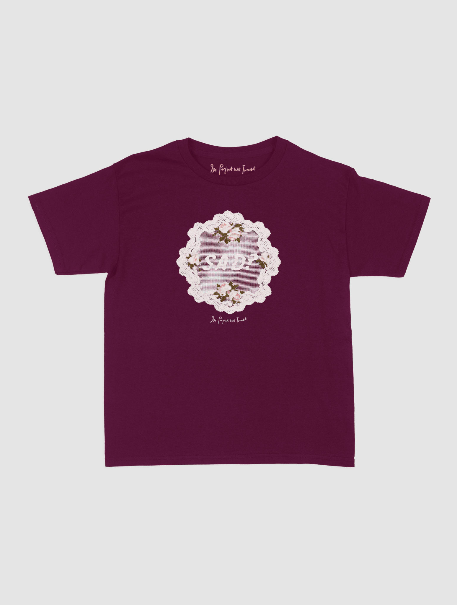 sad? crochet baby tee - In Print We Trust