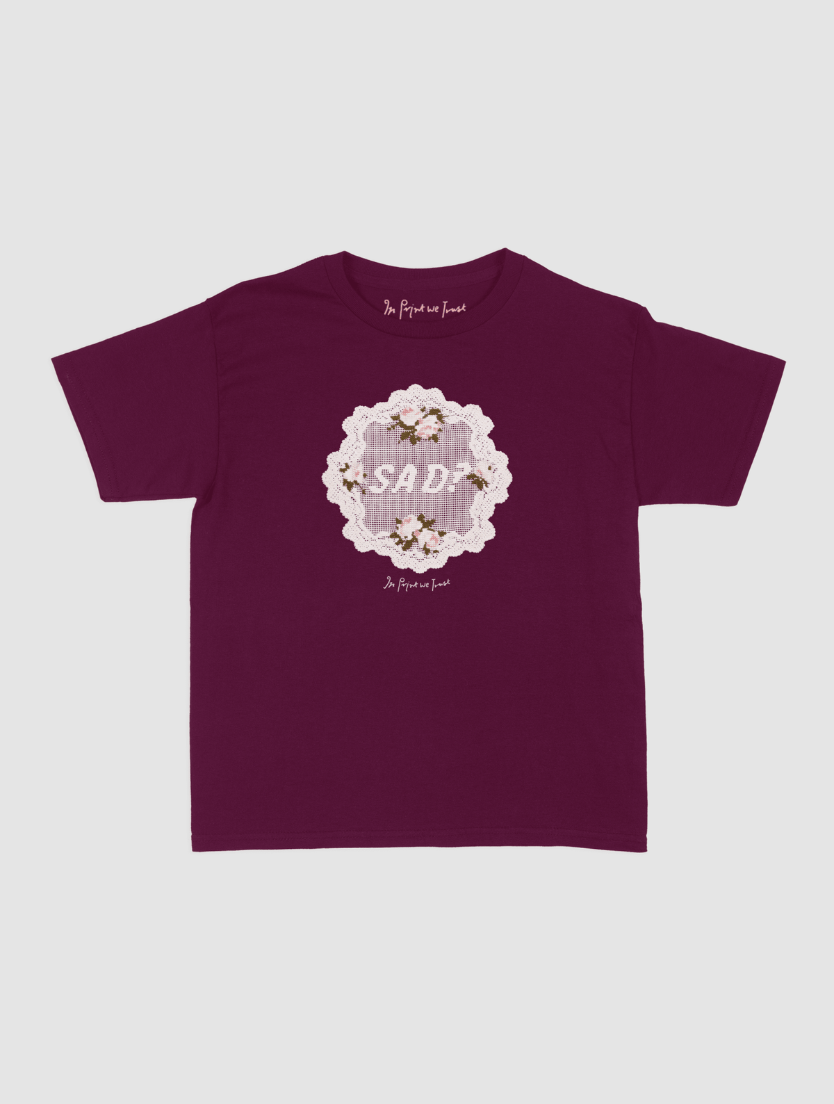 sad? crochet baby tee - In Print We Trust