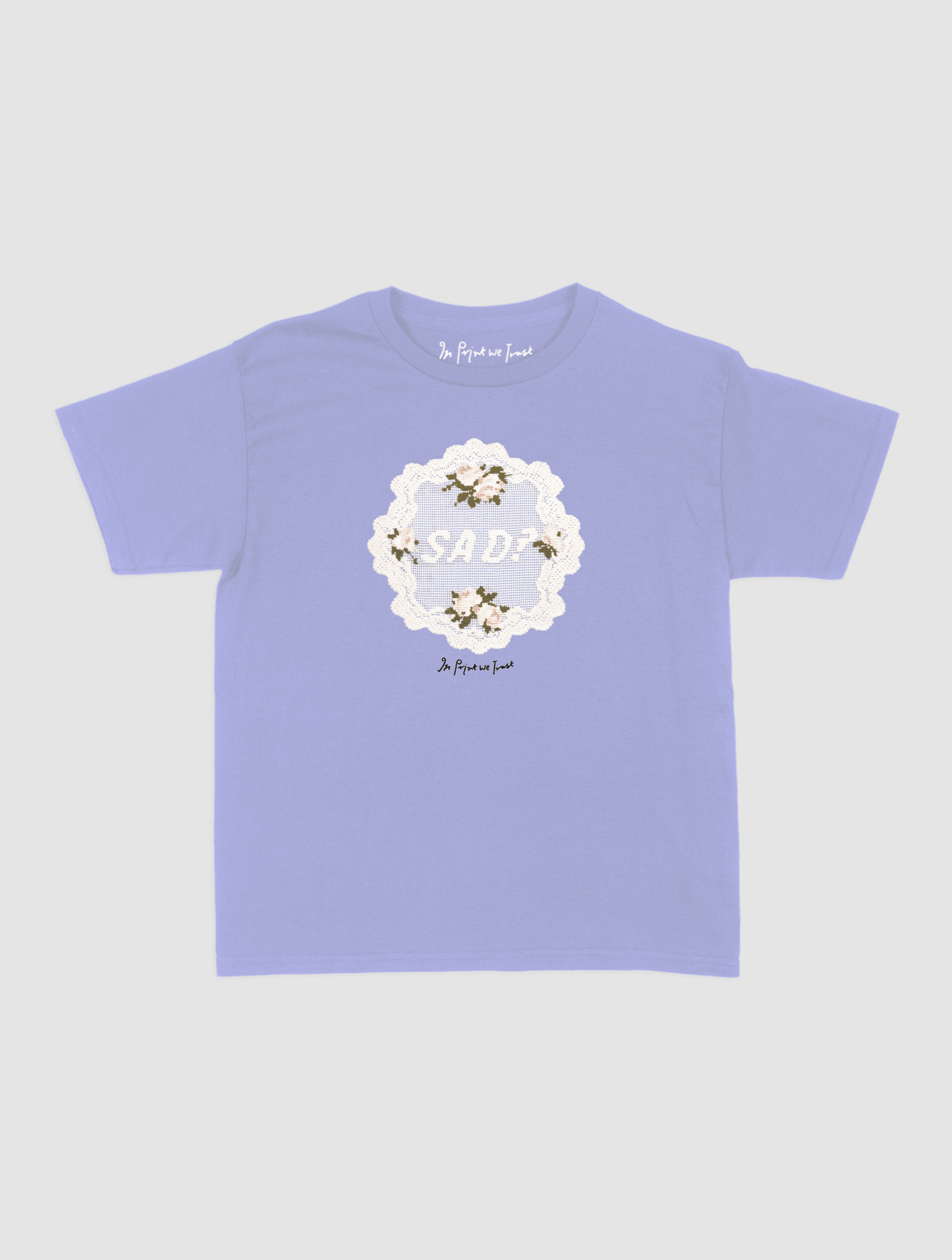 sad? crochet baby tee - In Print We Trust