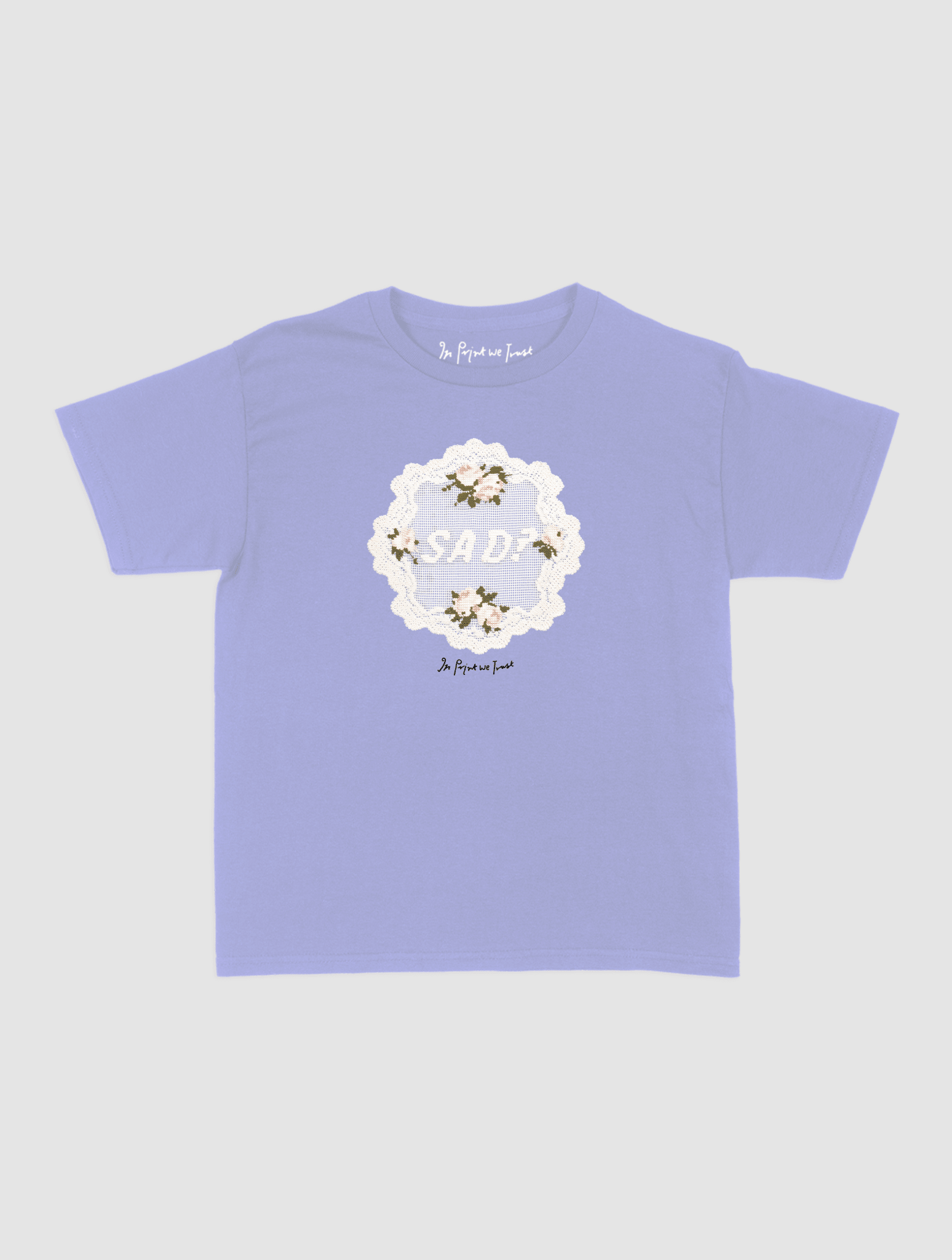 sad? crochet baby tee - In Print We Trust