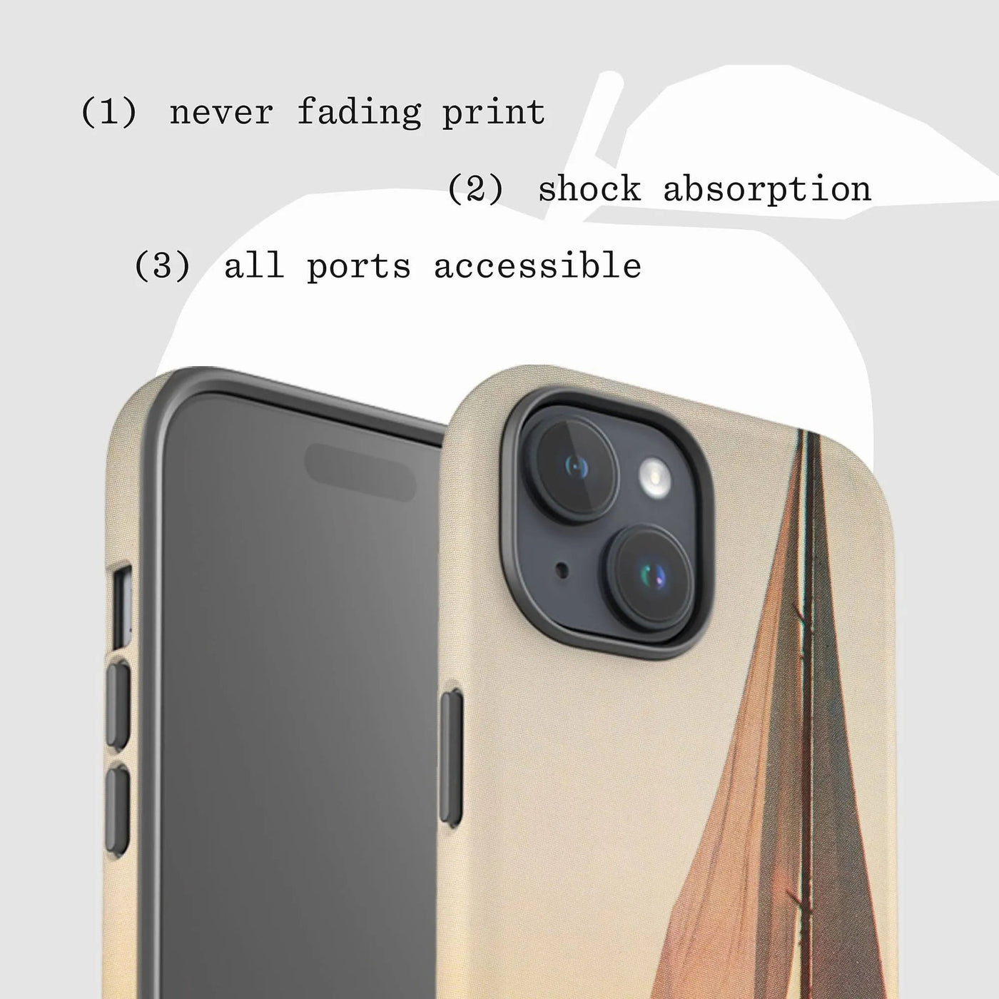 sailboat tough iPhone case - In Print We Trust