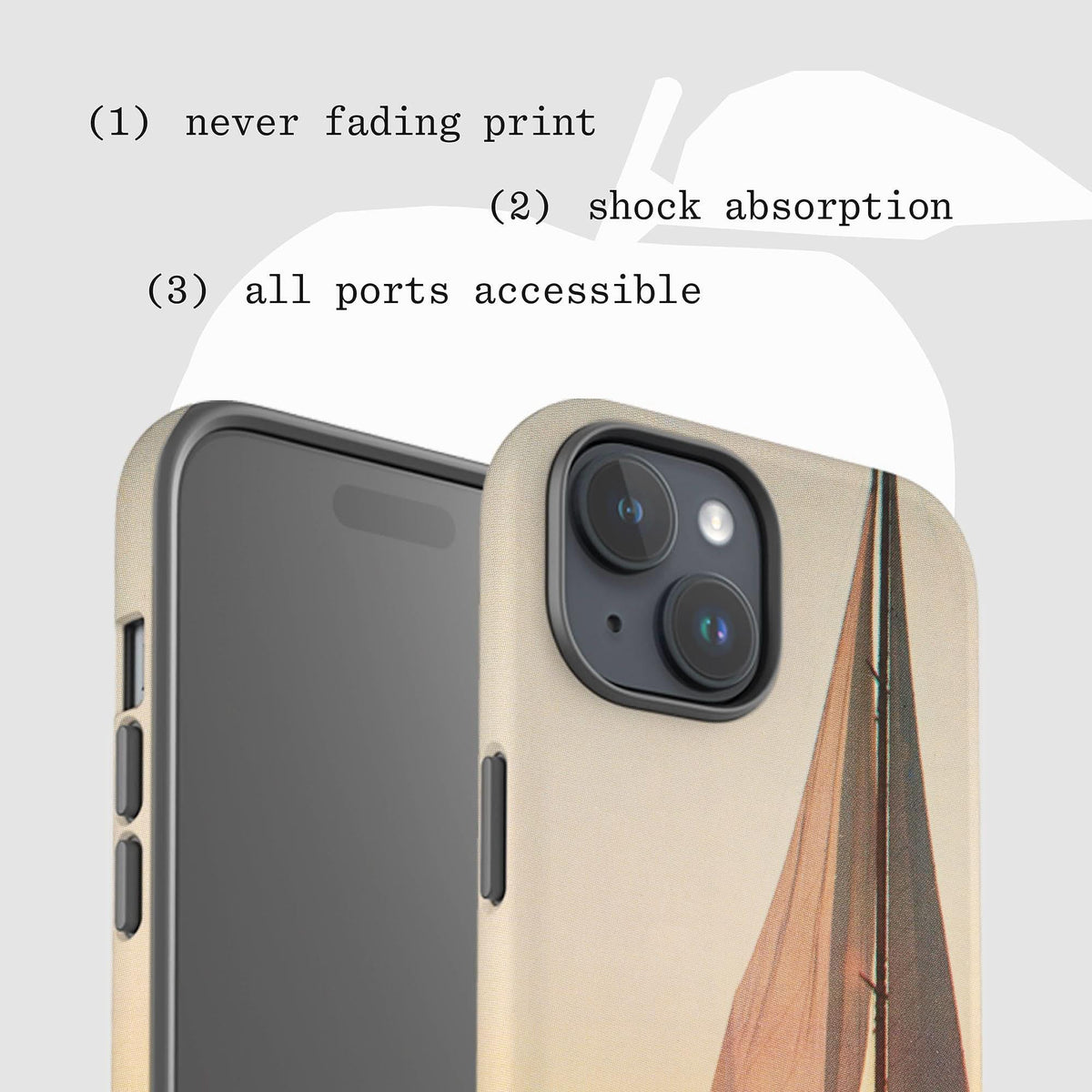 sailboat tough iPhone case - In Print We Trust
