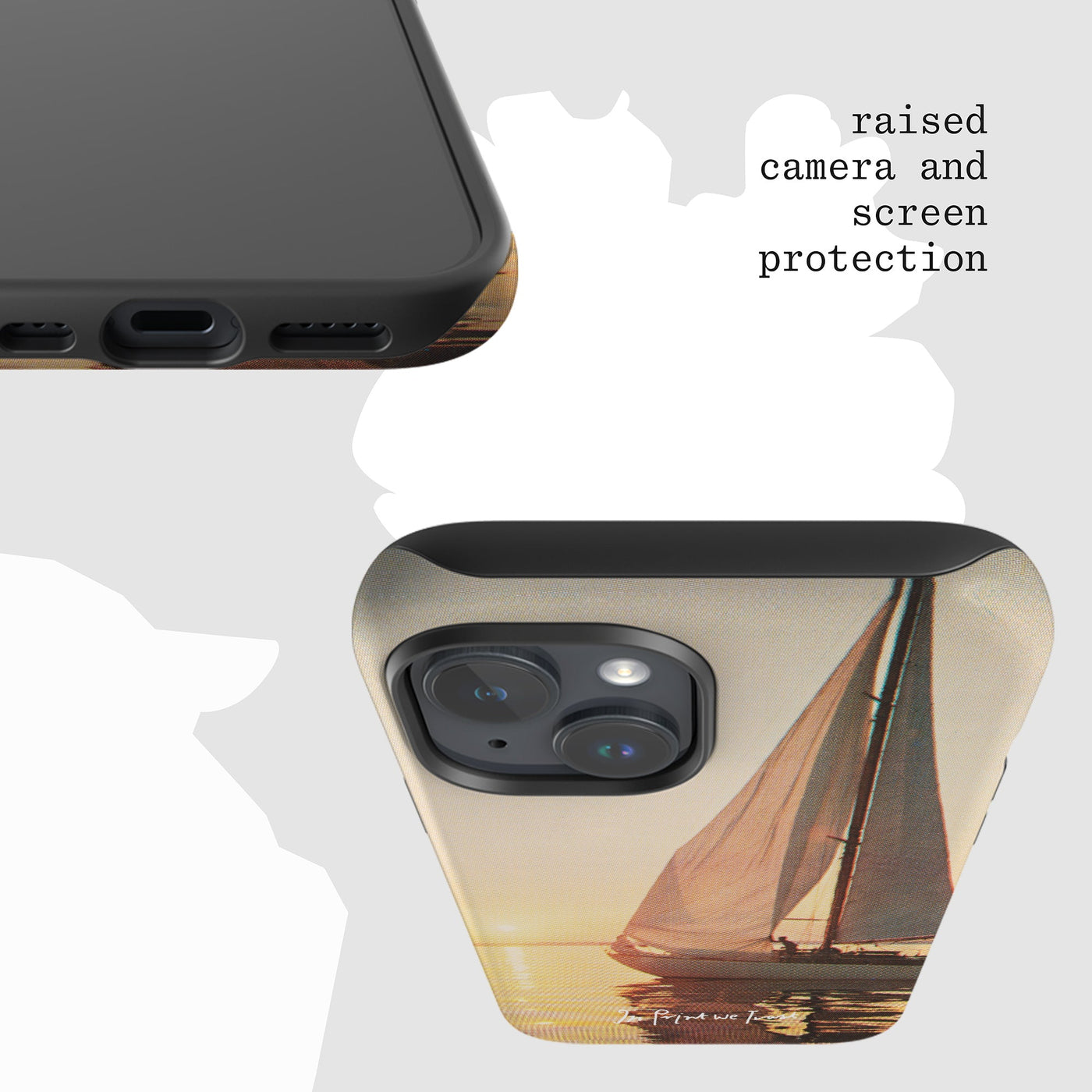 sailboat tough iPhone case - In Print We Trust