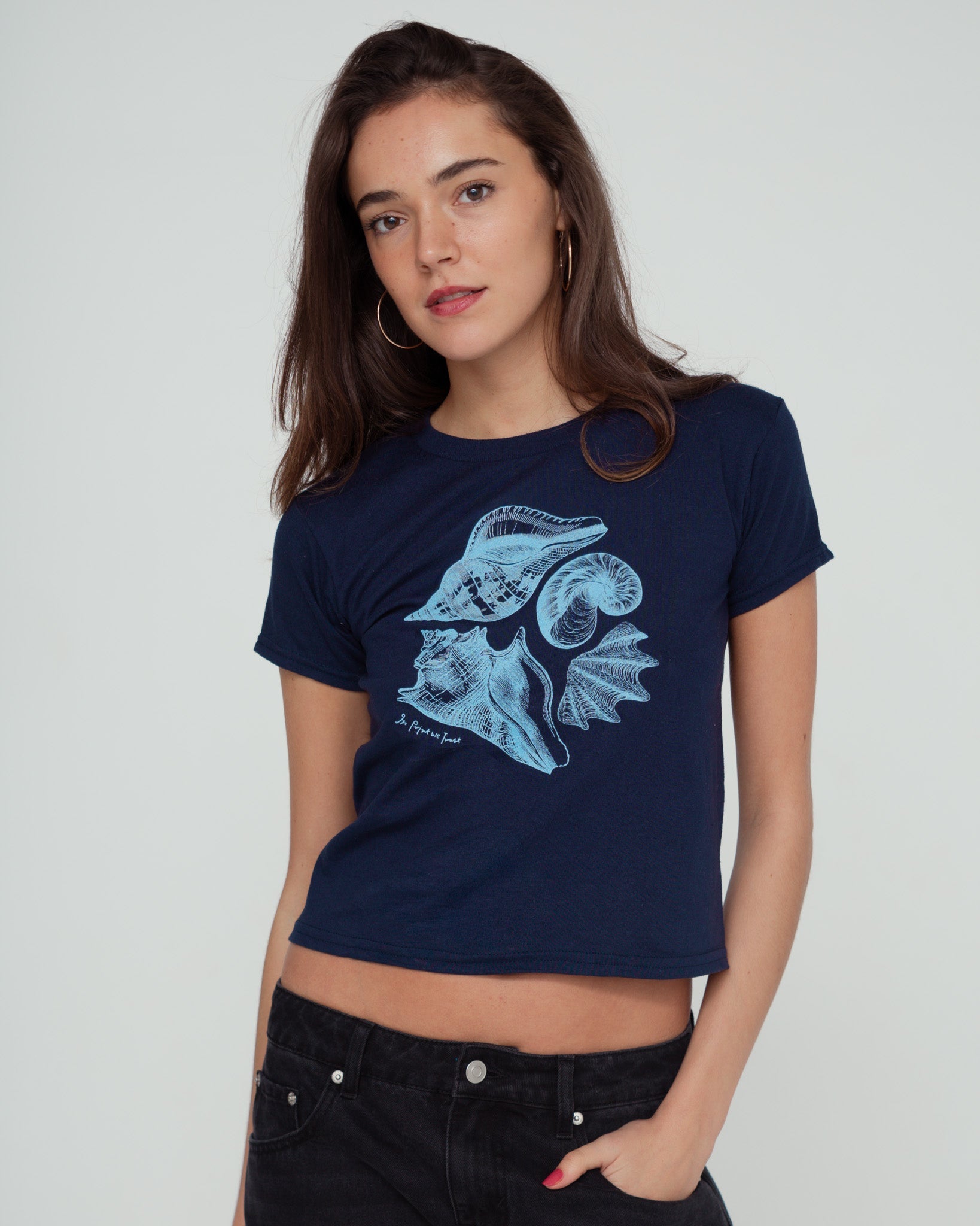 sandy baby tee - In Print We Trust