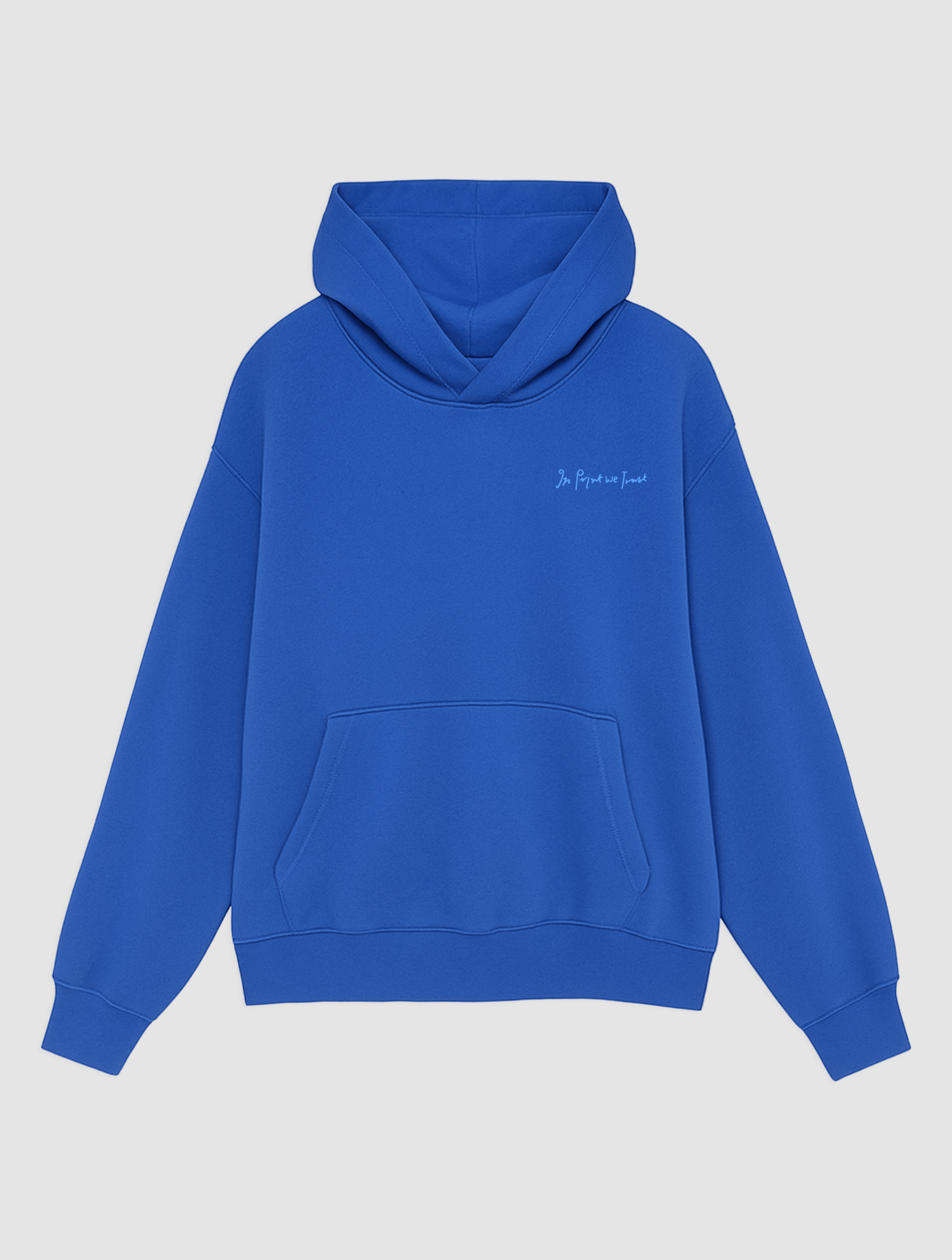 sandy blue hoodie - In Print We Trust