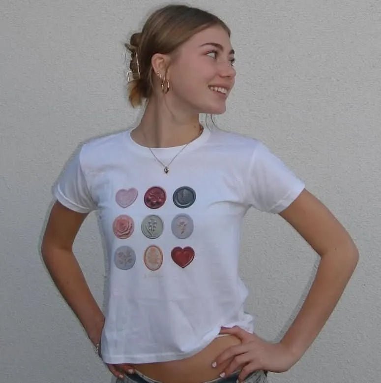 sealed with a kiss baby tee - In Print We Trust