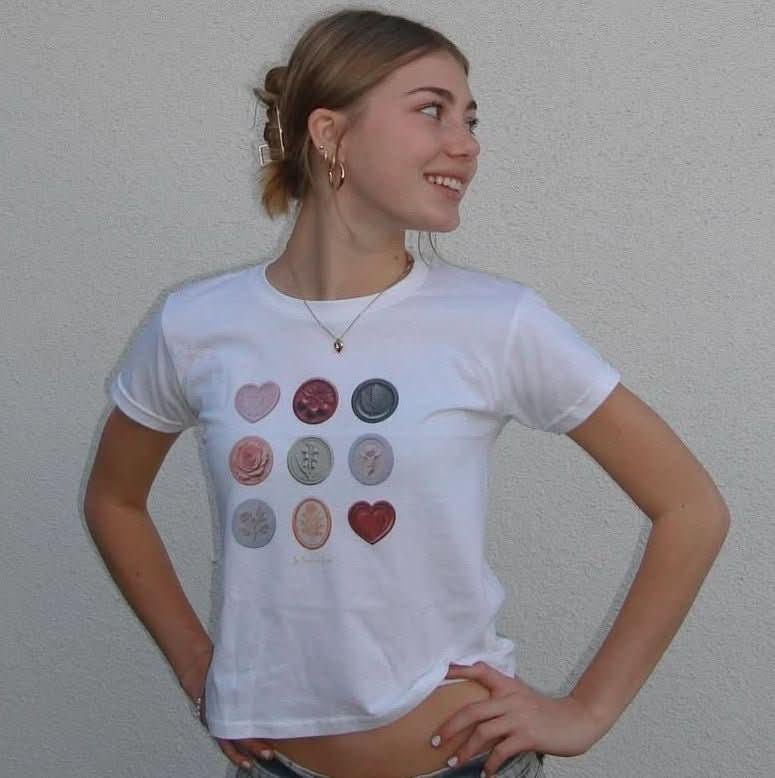 sealed with a kiss baby tee - In Print We Trust