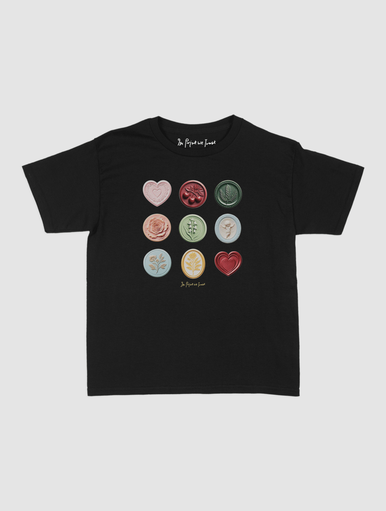 sealed with a kiss baby tee - In Print We Trust
