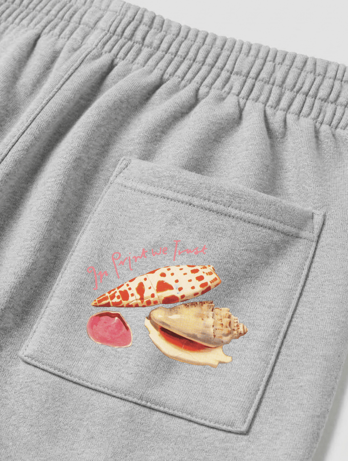 seashell grey sweatpants - In Print We Trust
