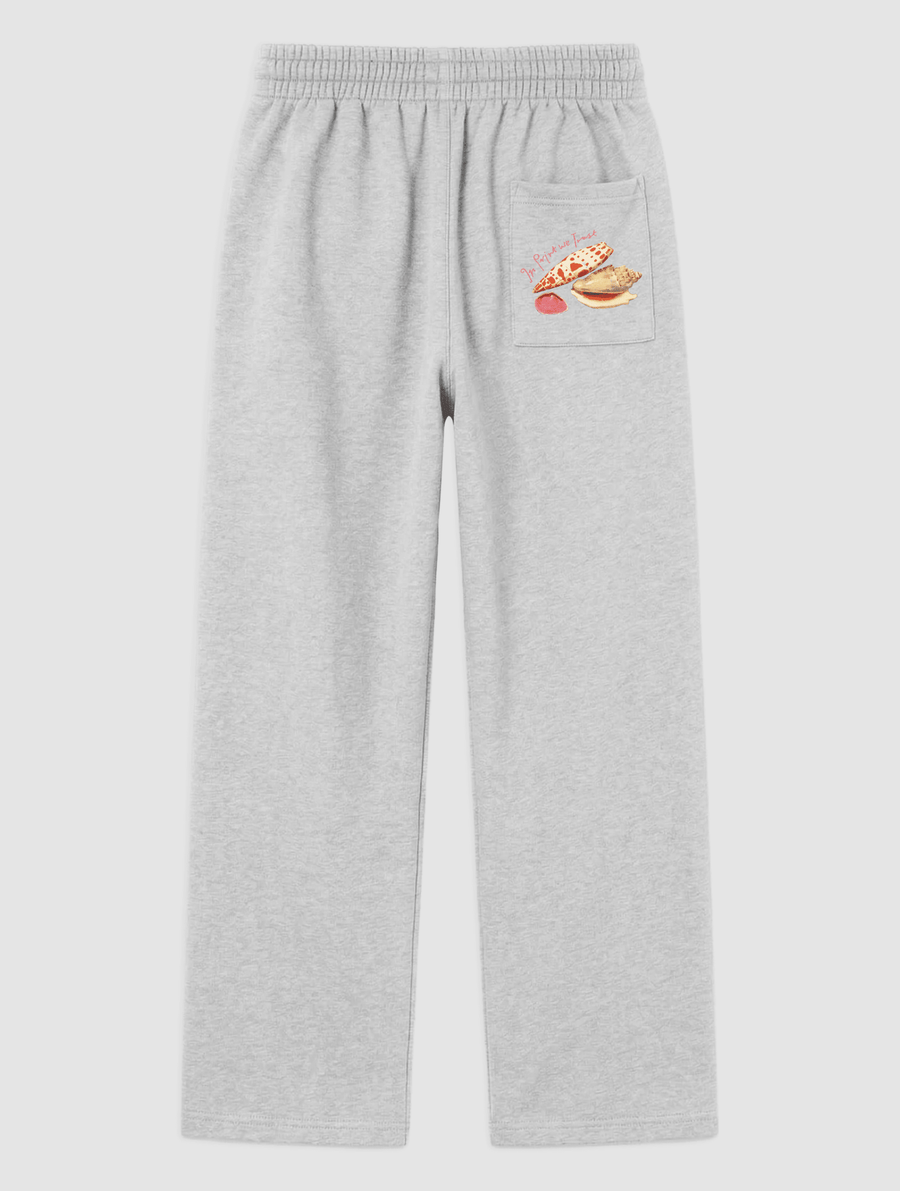 seashell grey sweatpants - In Print We Trust
