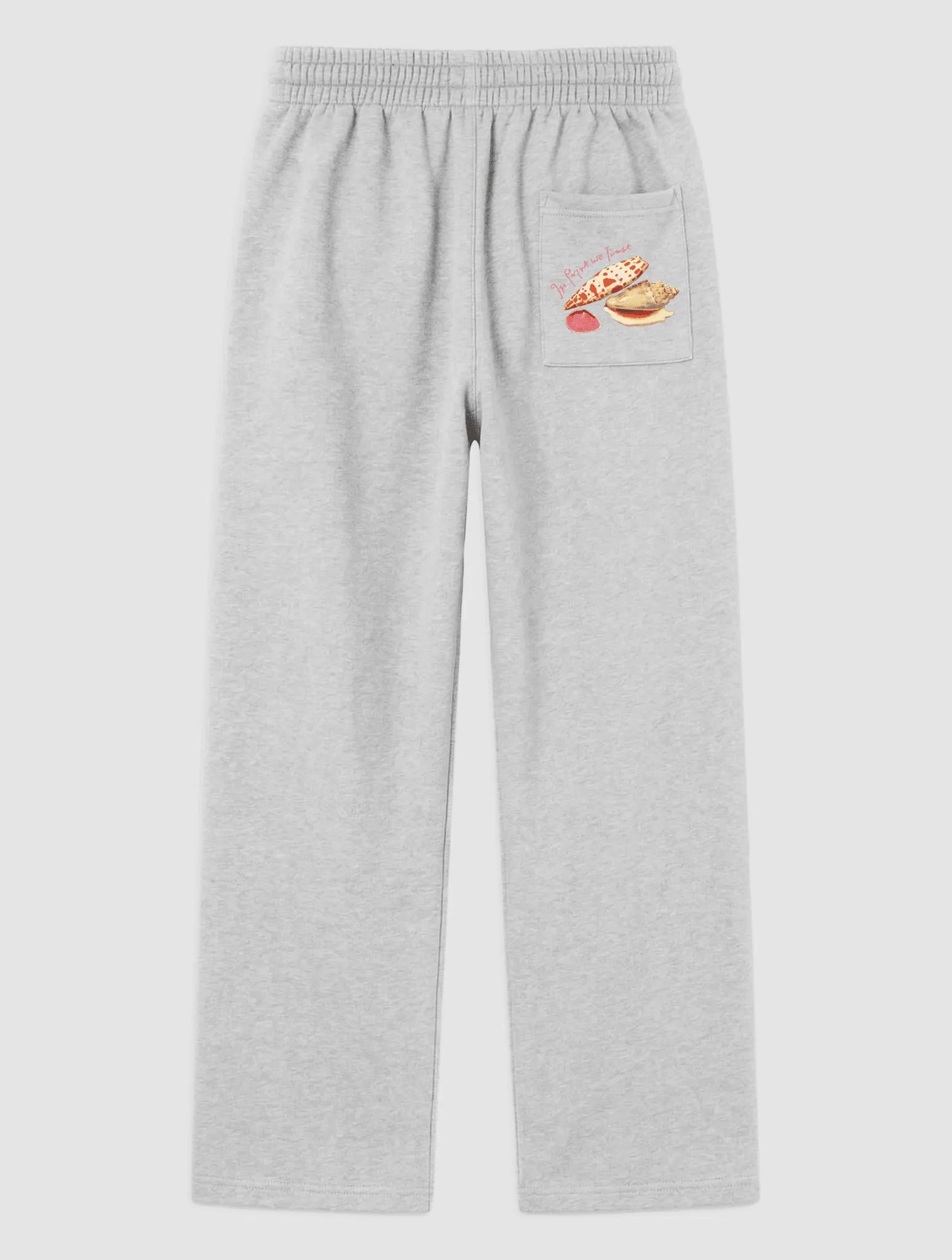 seashell grey sweatpants - In Print We Trust