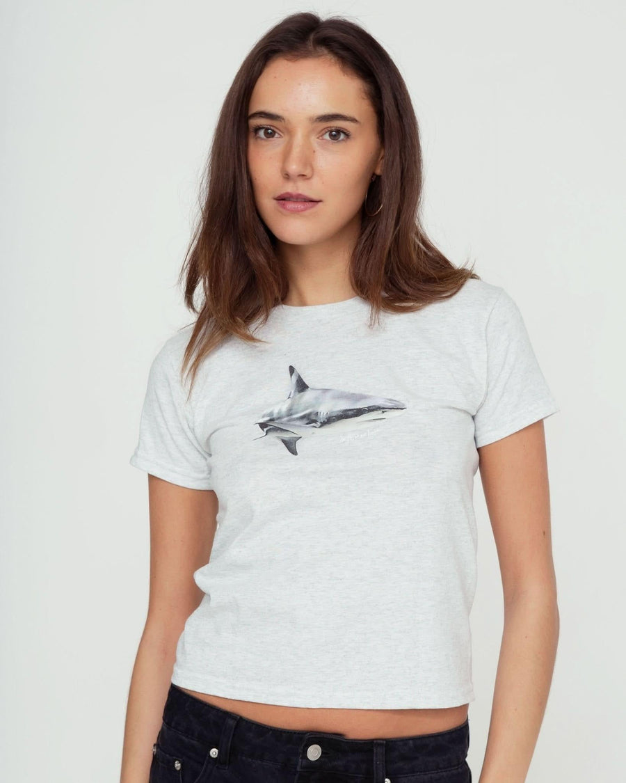 shark baby tee - In Print We Trust
