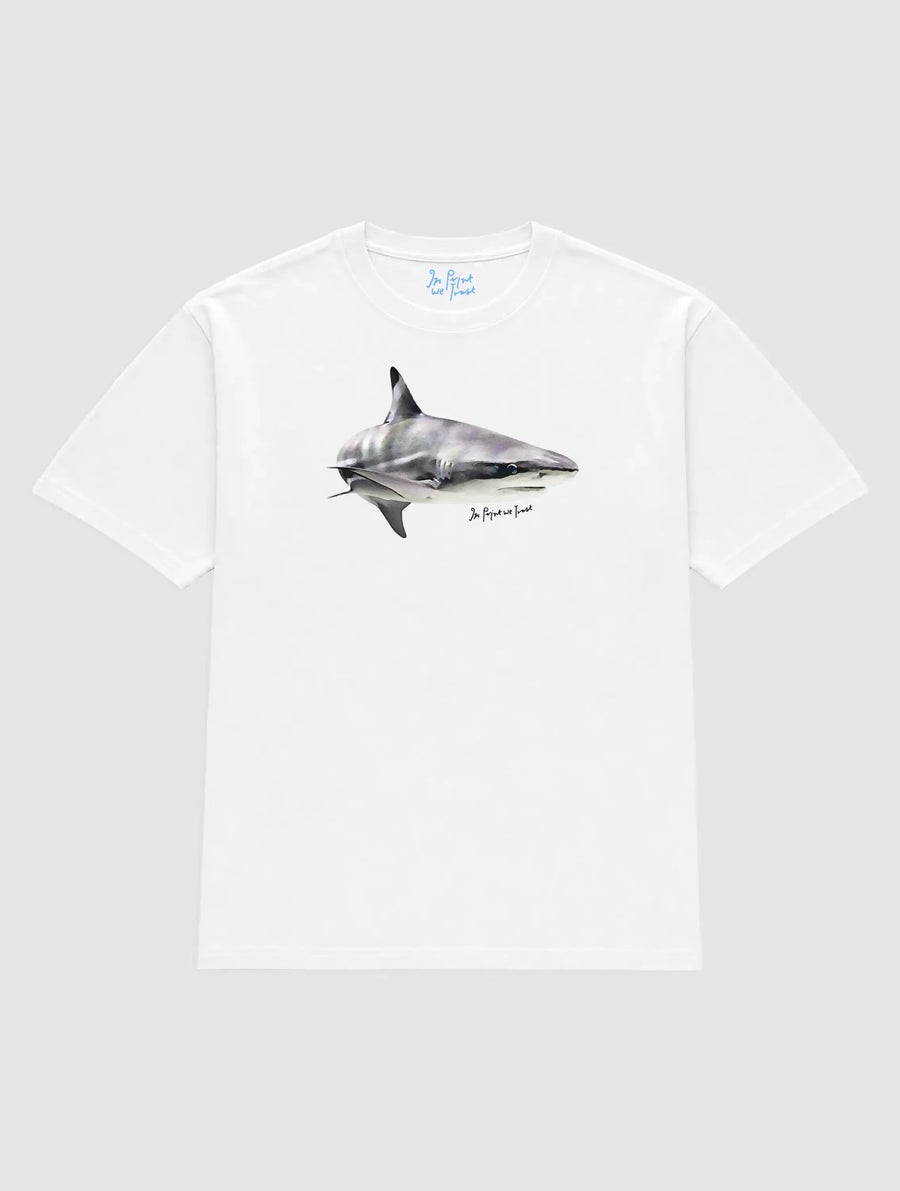 shark heavyweight tee - In Print We Trust