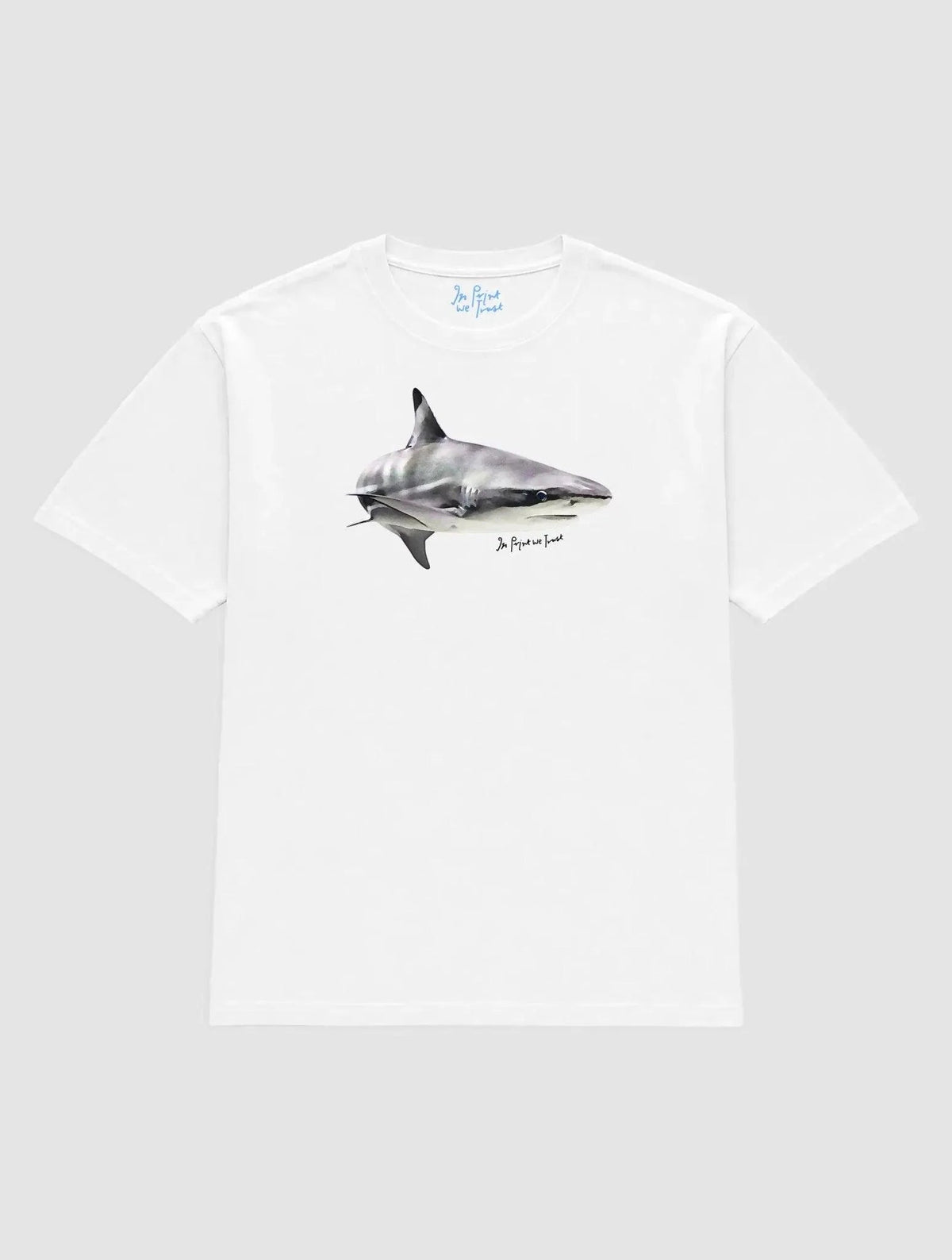 shark heavyweight tee - In Print We Trust