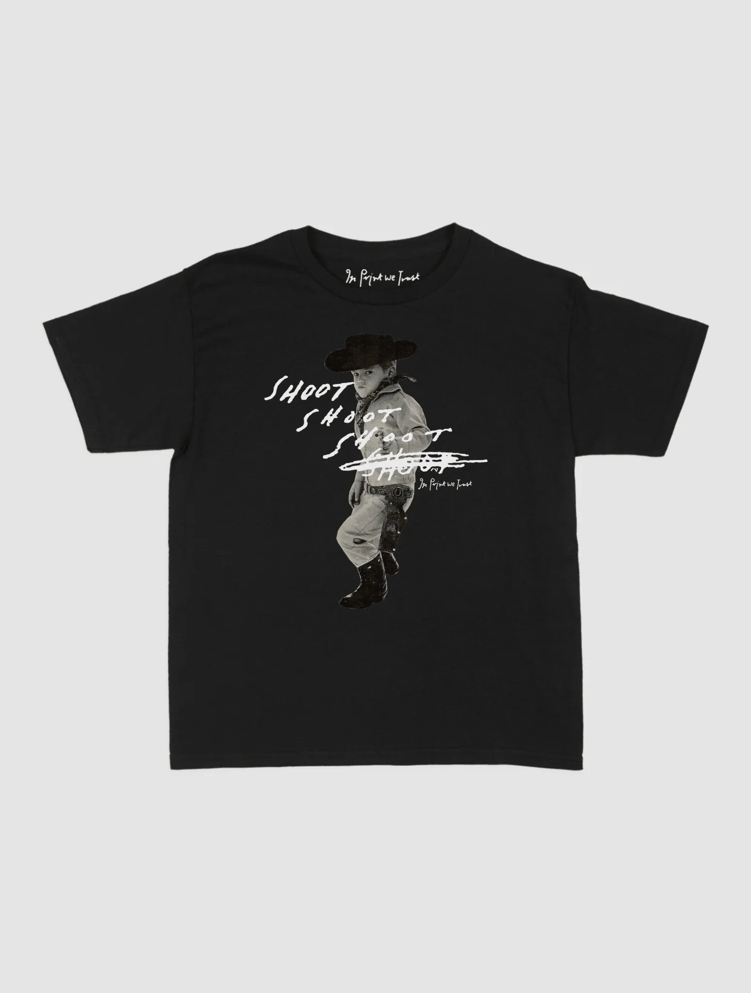 shoot baby tee - In Print We Trust
