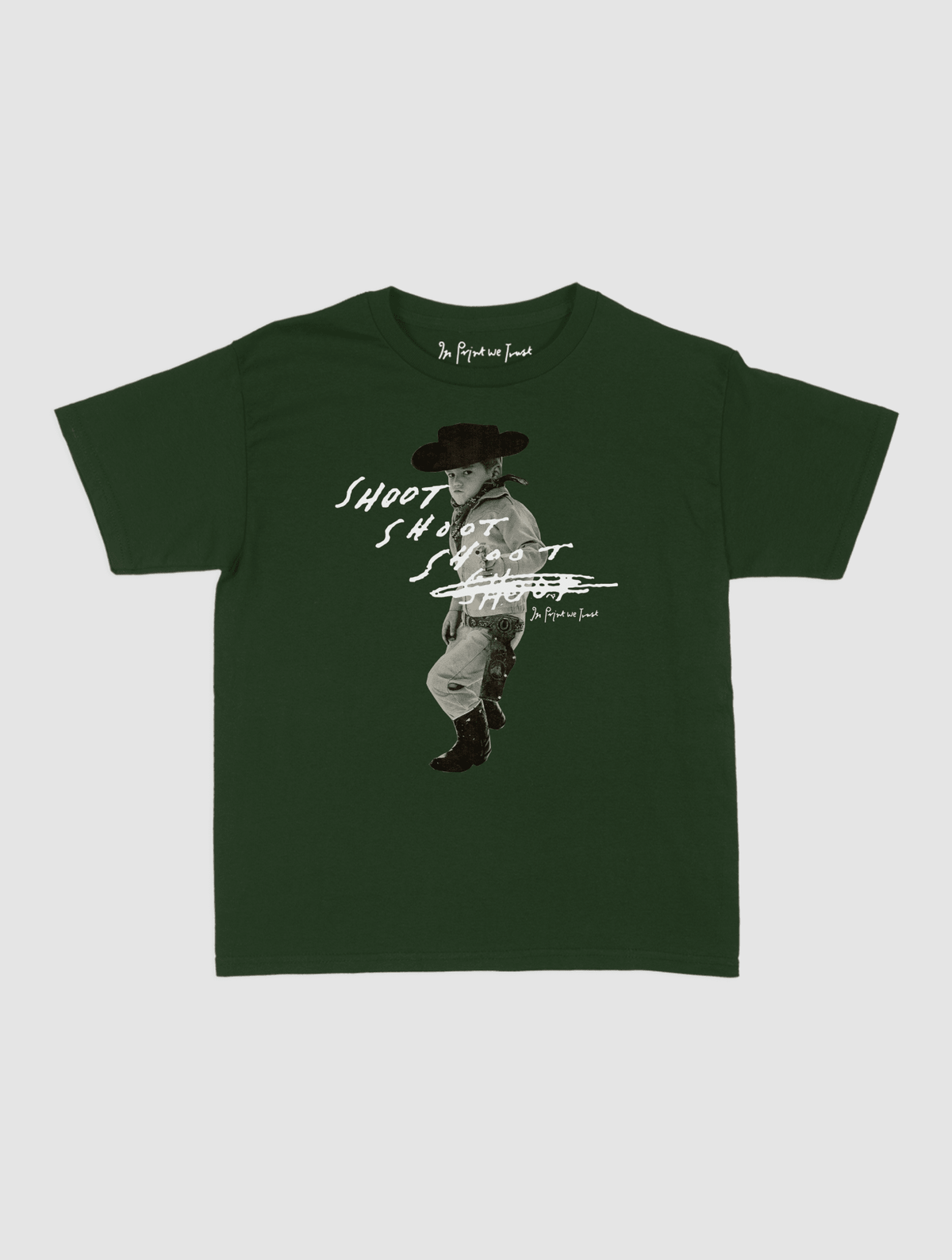shoot baby tee - In Print We Trust