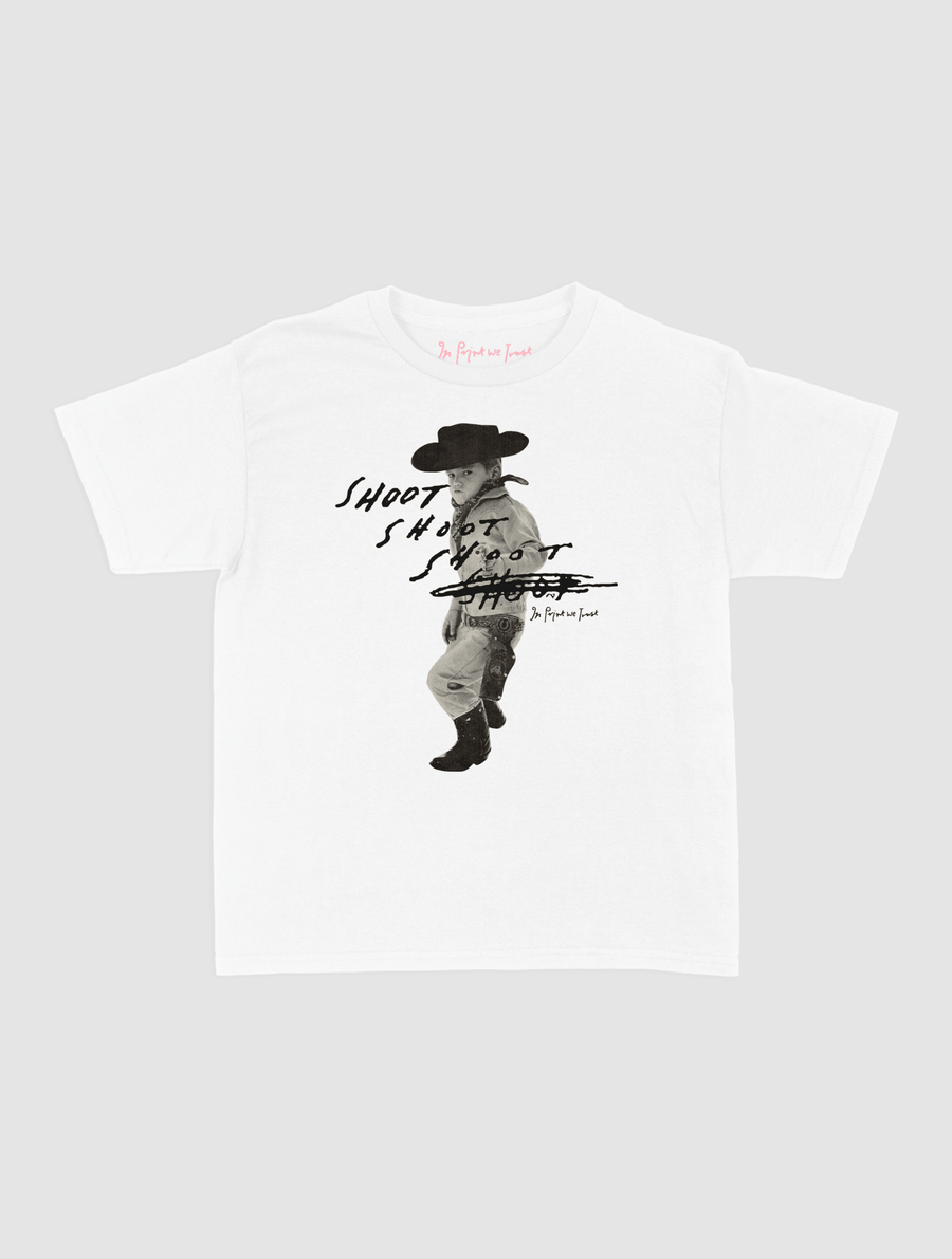 shoot baby tee - In Print We Trust