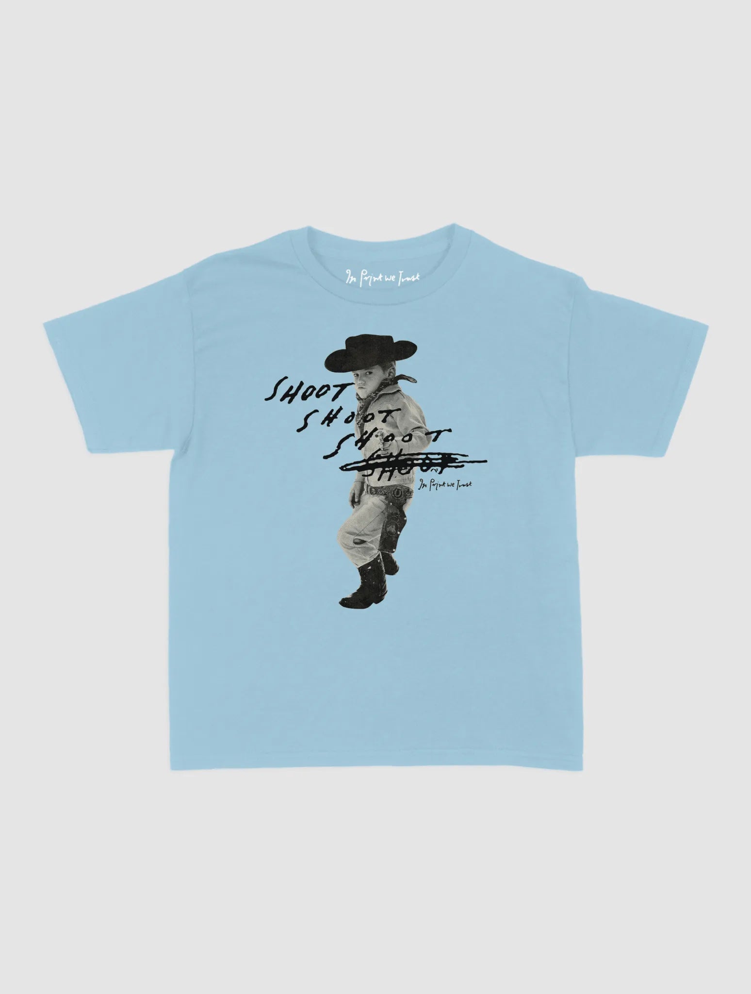 shoot baby tee - In Print We Trust