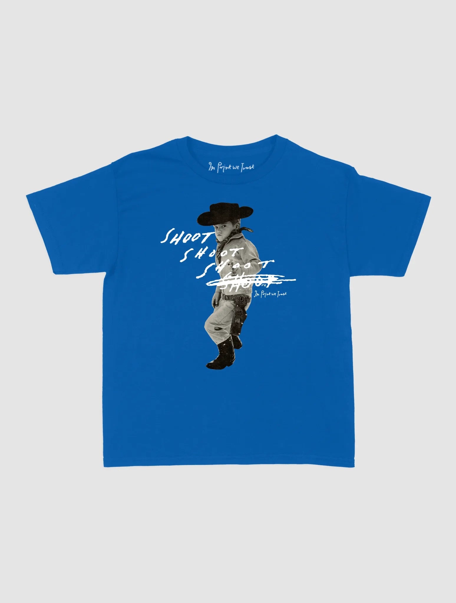 shoot baby tee - In Print We Trust