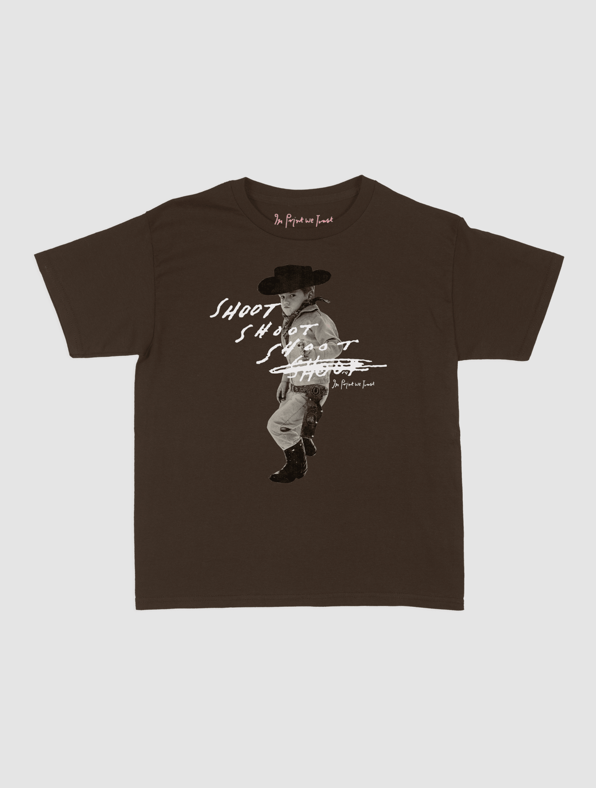 shoot baby tee - In Print We Trust
