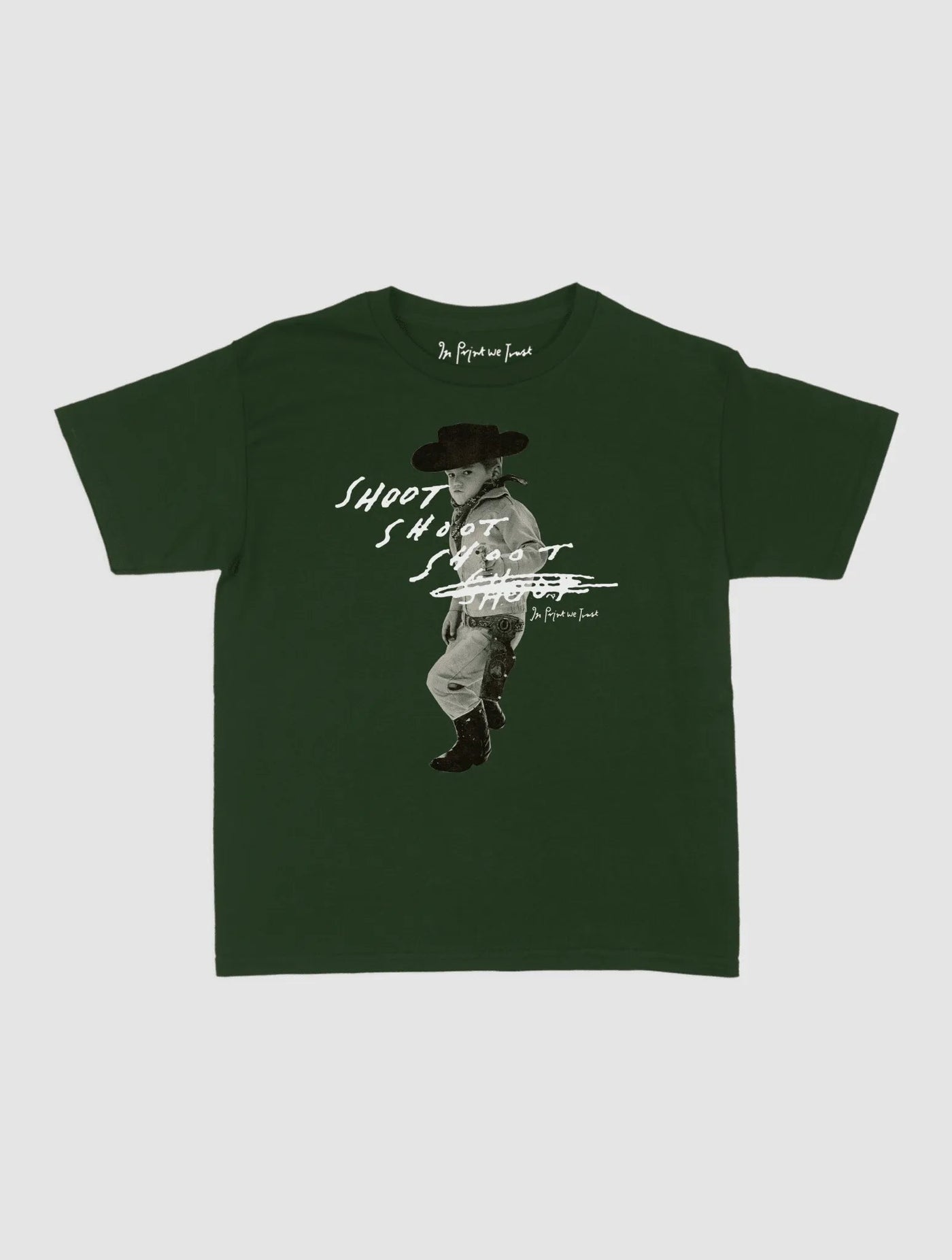 shoot baby tee - In Print We Trust