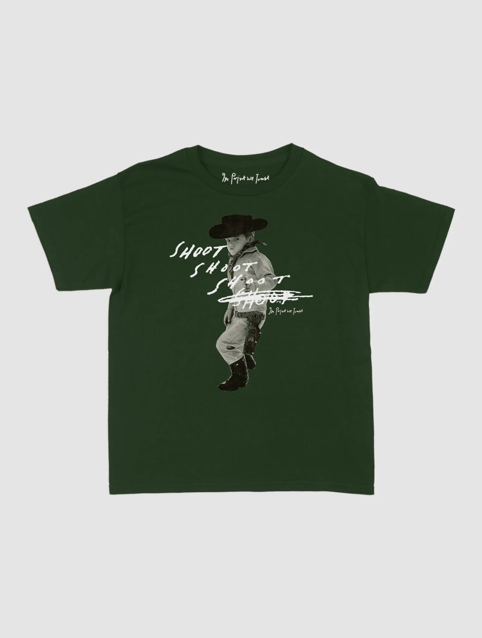 shoot baby tee - In Print We Trust