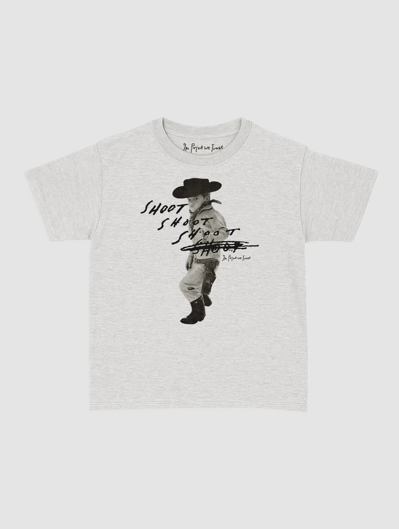 shoot baby tee - In Print We Trust