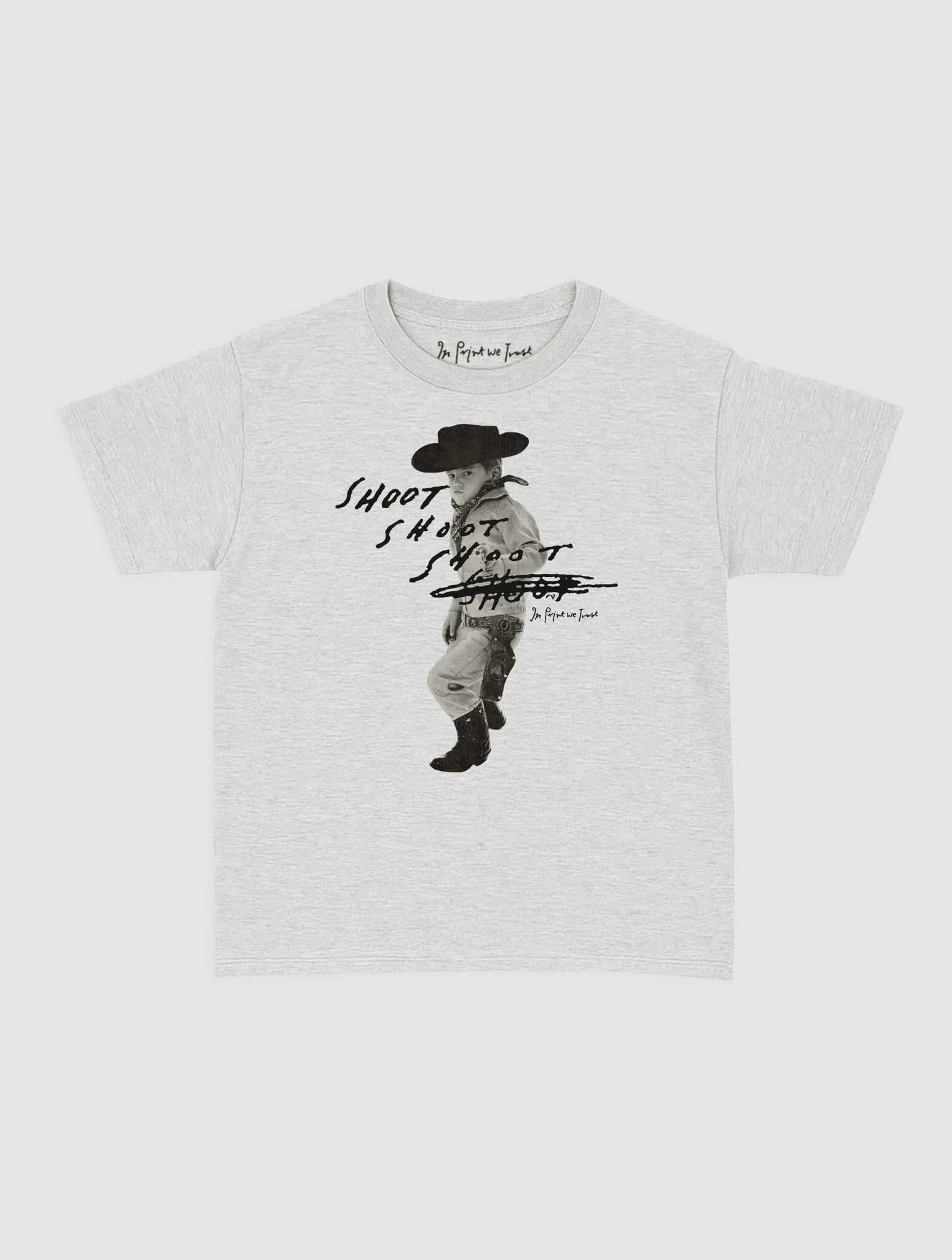 shoot baby tee - In Print We Trust