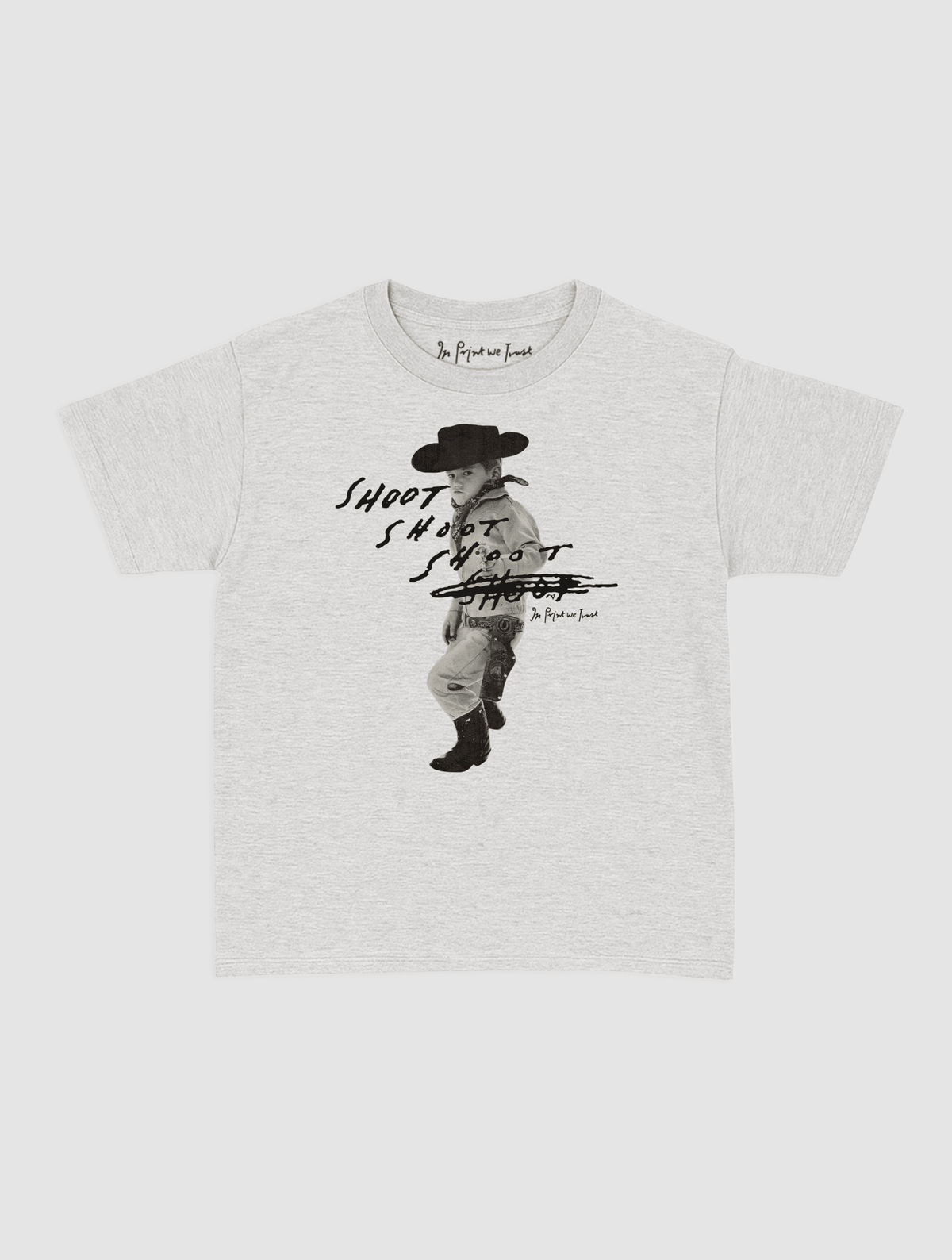 shoot baby tee - In Print We Trust