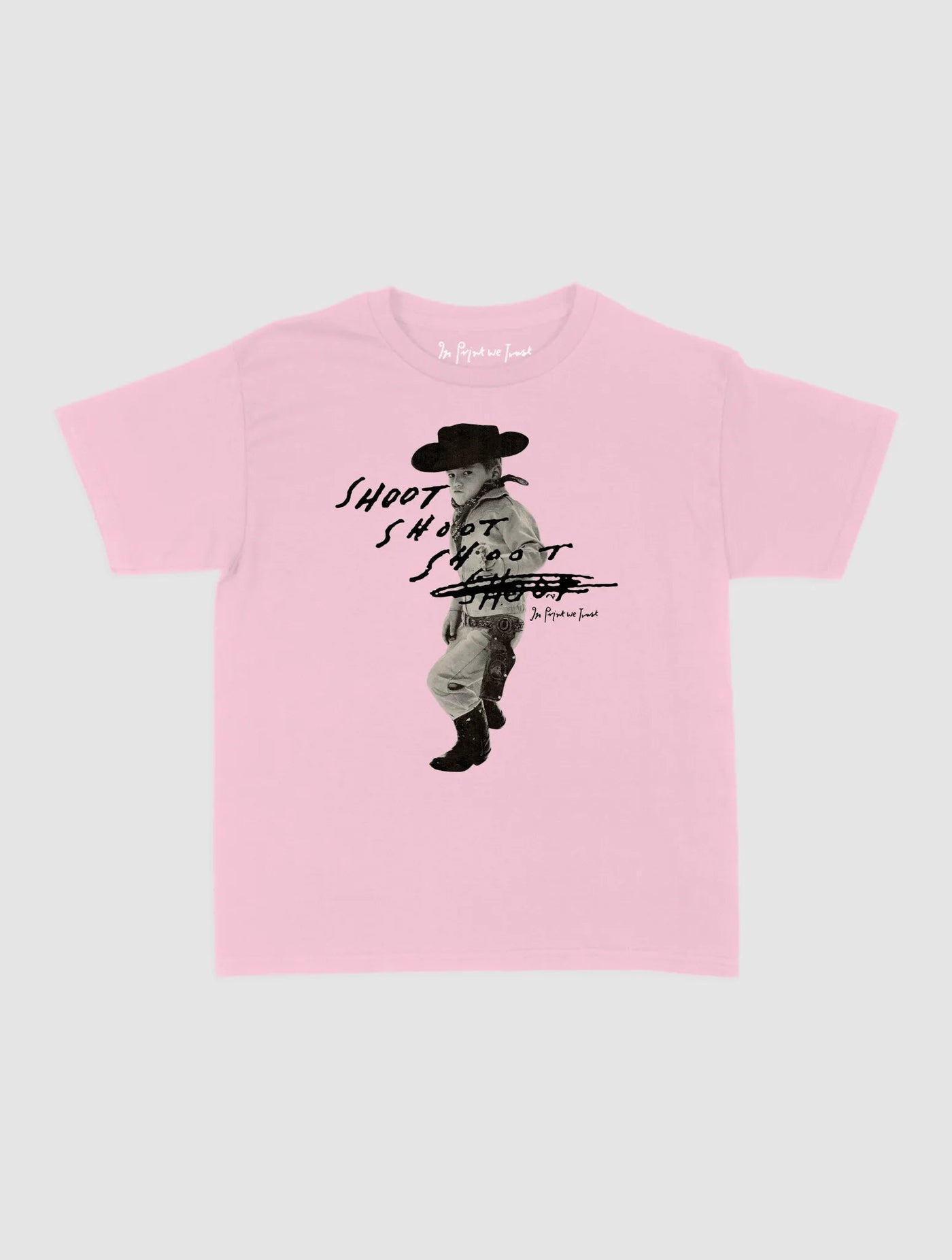 shoot baby tee - In Print We Trust