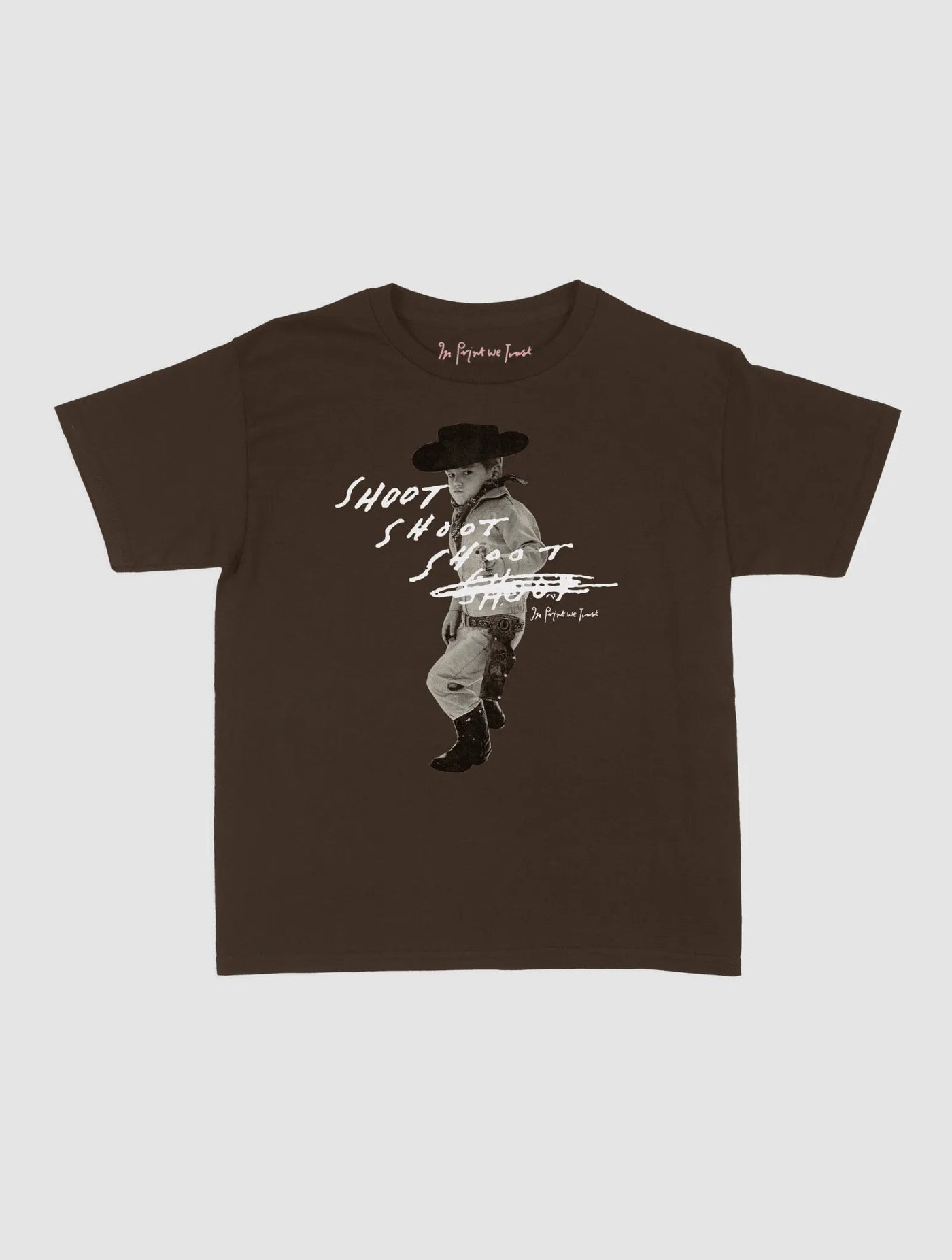 shoot baby tee - In Print We Trust