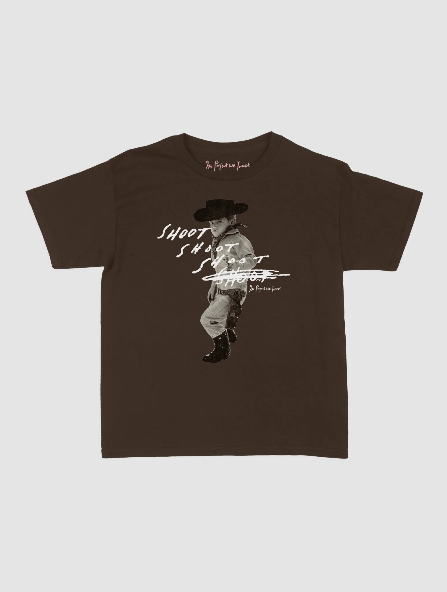 shoot baby tee - In Print We Trust