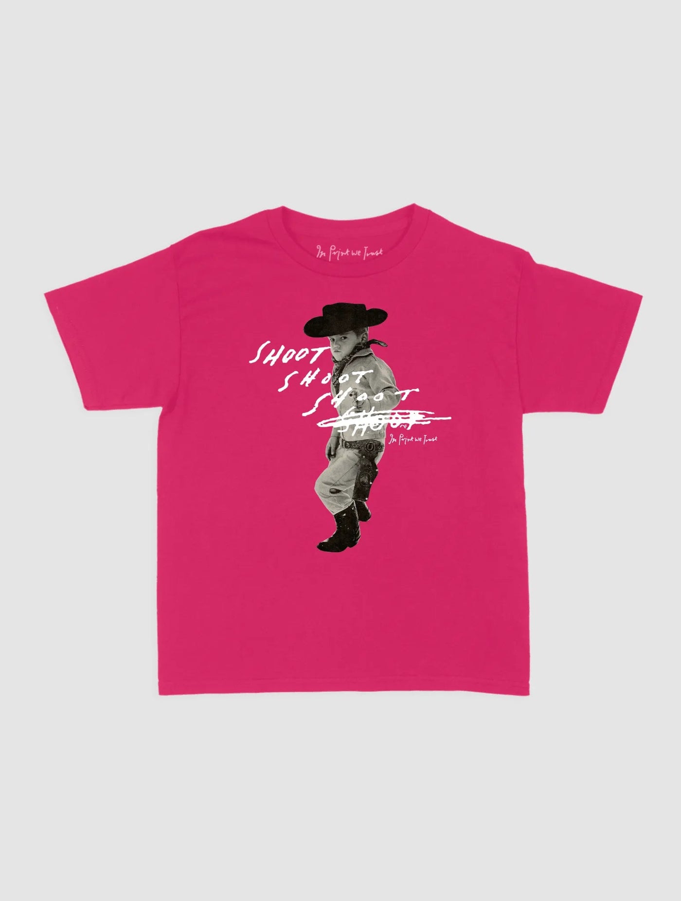 shoot baby tee - In Print We Trust