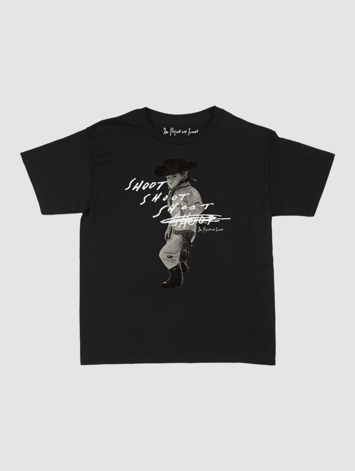shoot baby tee - In Print We Trust