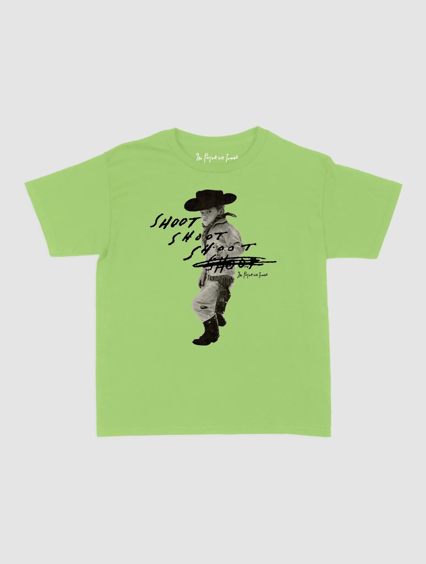 shoot baby tee - In Print We Trust