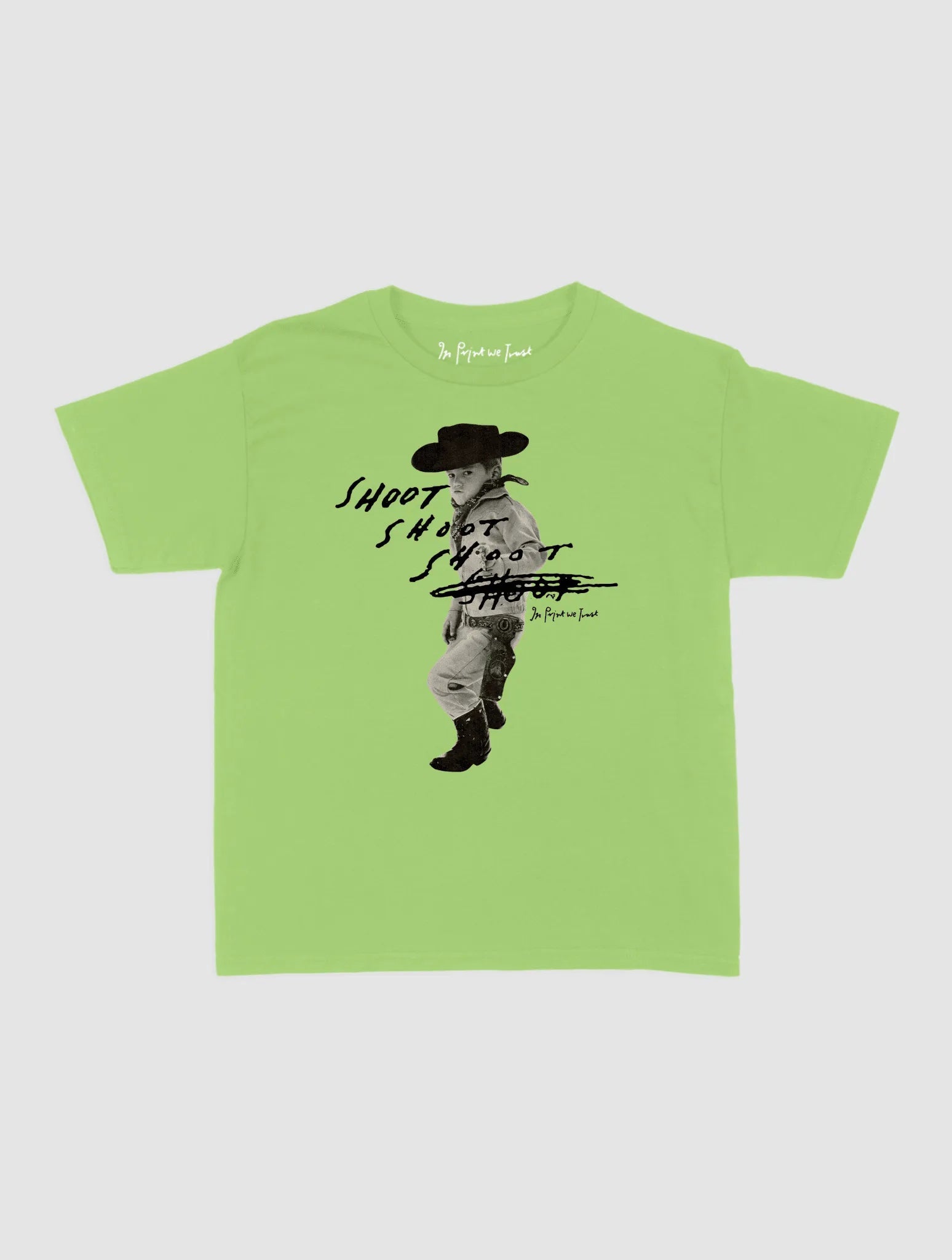 shoot baby tee - In Print We Trust