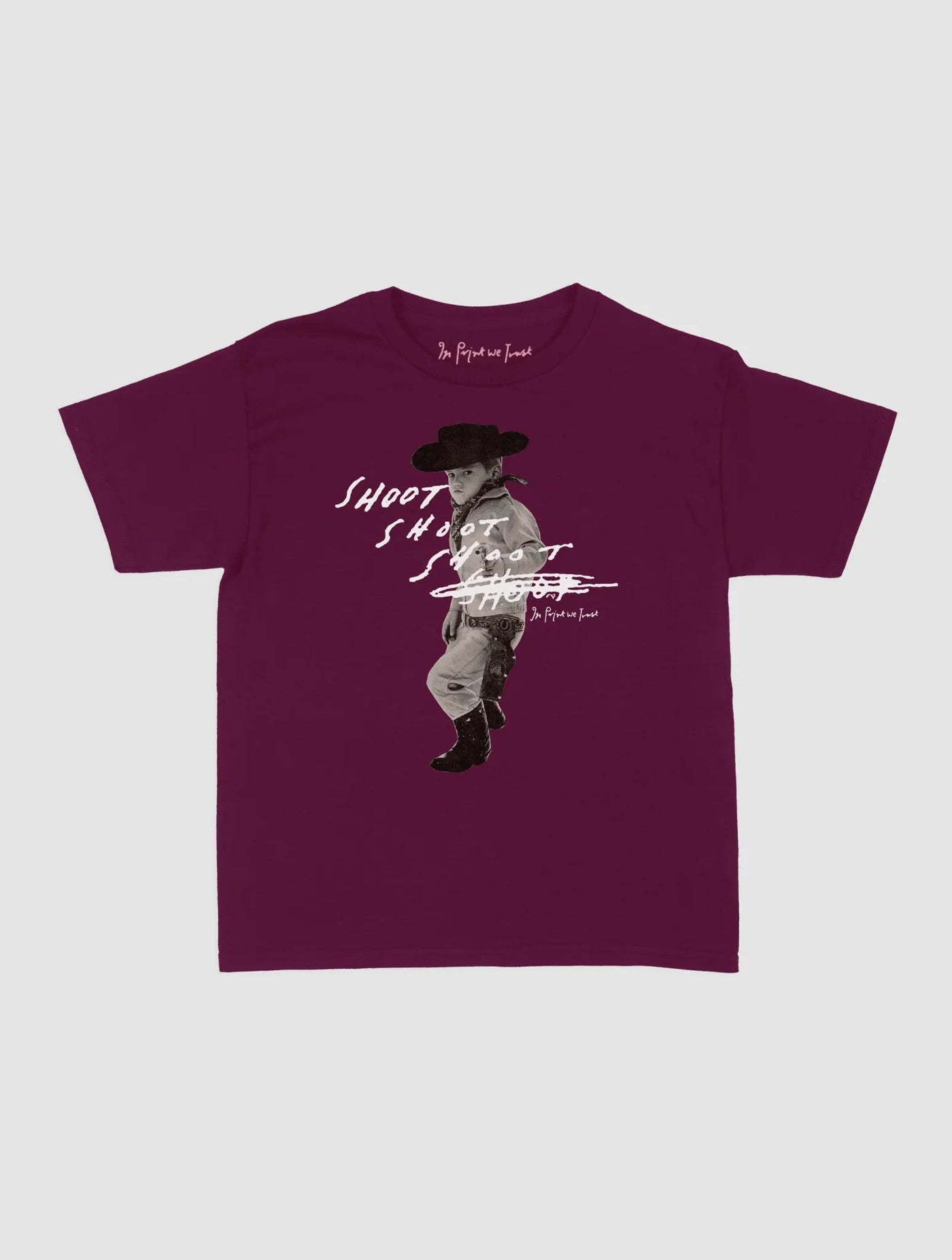 shoot baby tee - In Print We Trust