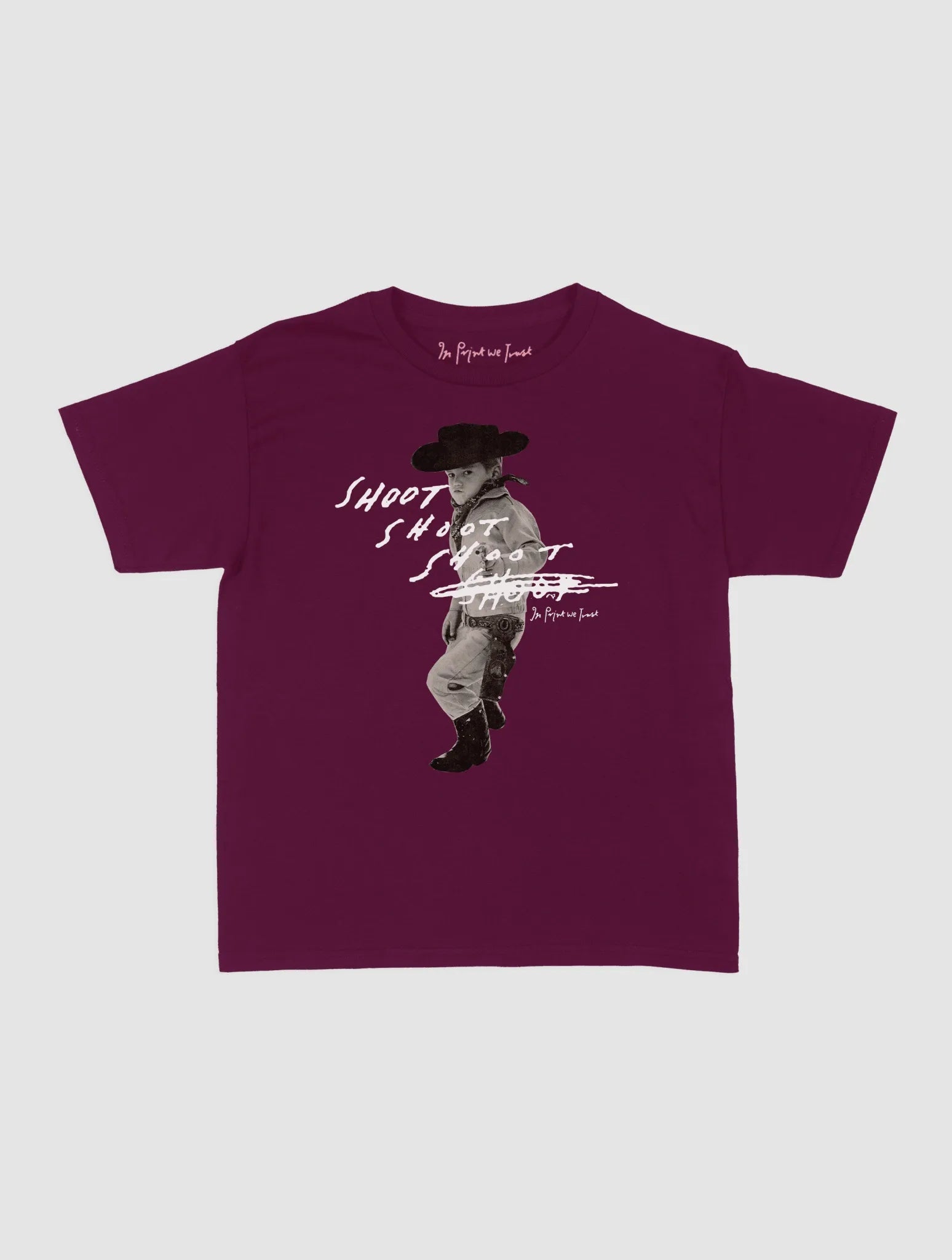shoot baby tee - In Print We Trust