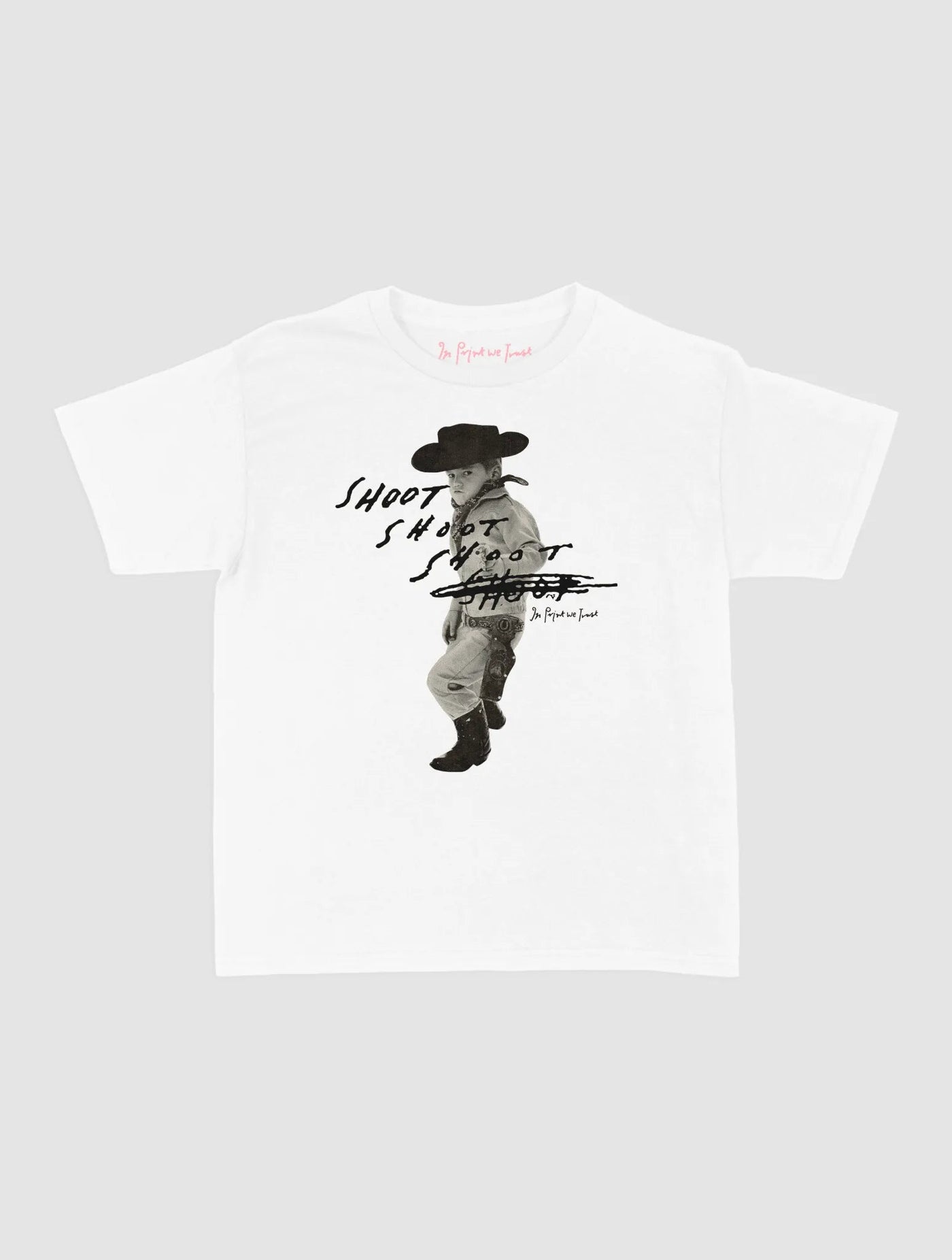 shoot baby tee - In Print We Trust
