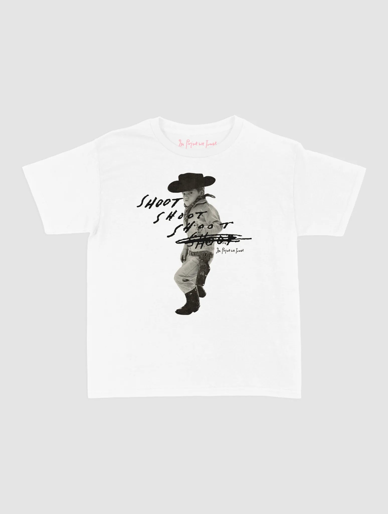 shoot baby tee - In Print We Trust