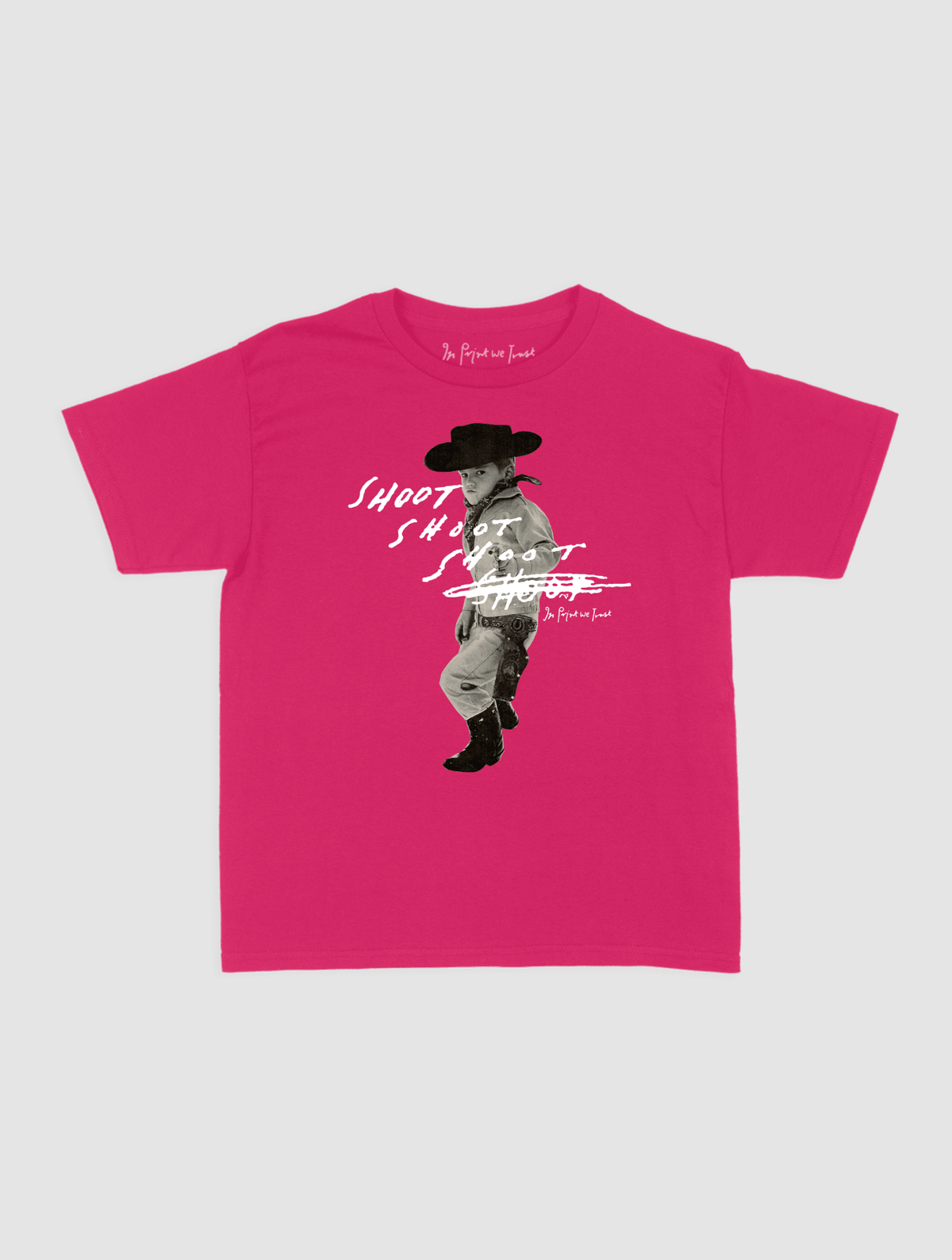 shoot baby tee - In Print We Trust