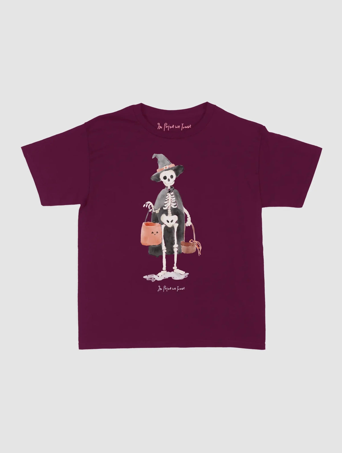 skeleton baby tee - In Print We Trust