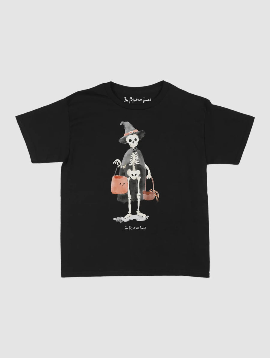 skeleton baby tee - In Print We Trust
