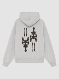 skeleton grey hoodie - In Print We Trust