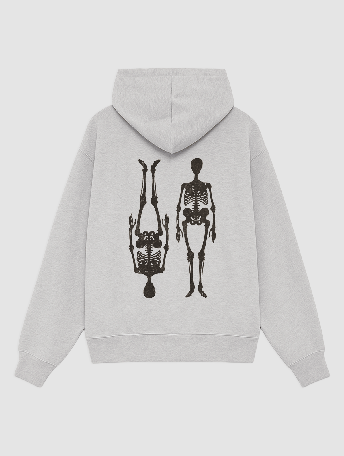 skeleton grey hoodie - In Print We Trust